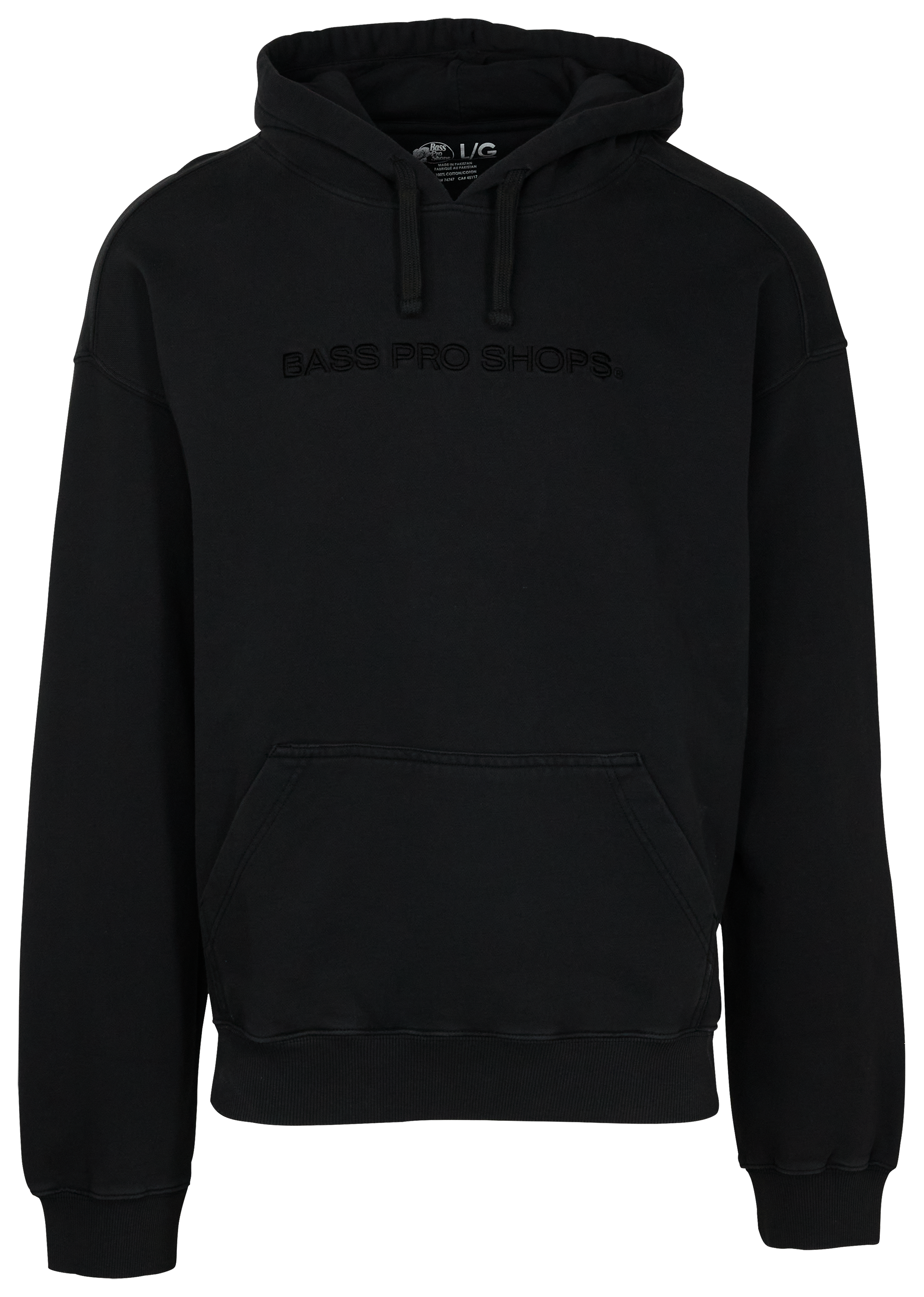 Image of Bass Pro Shops Embroidered Hoodie for Men - Black - XL