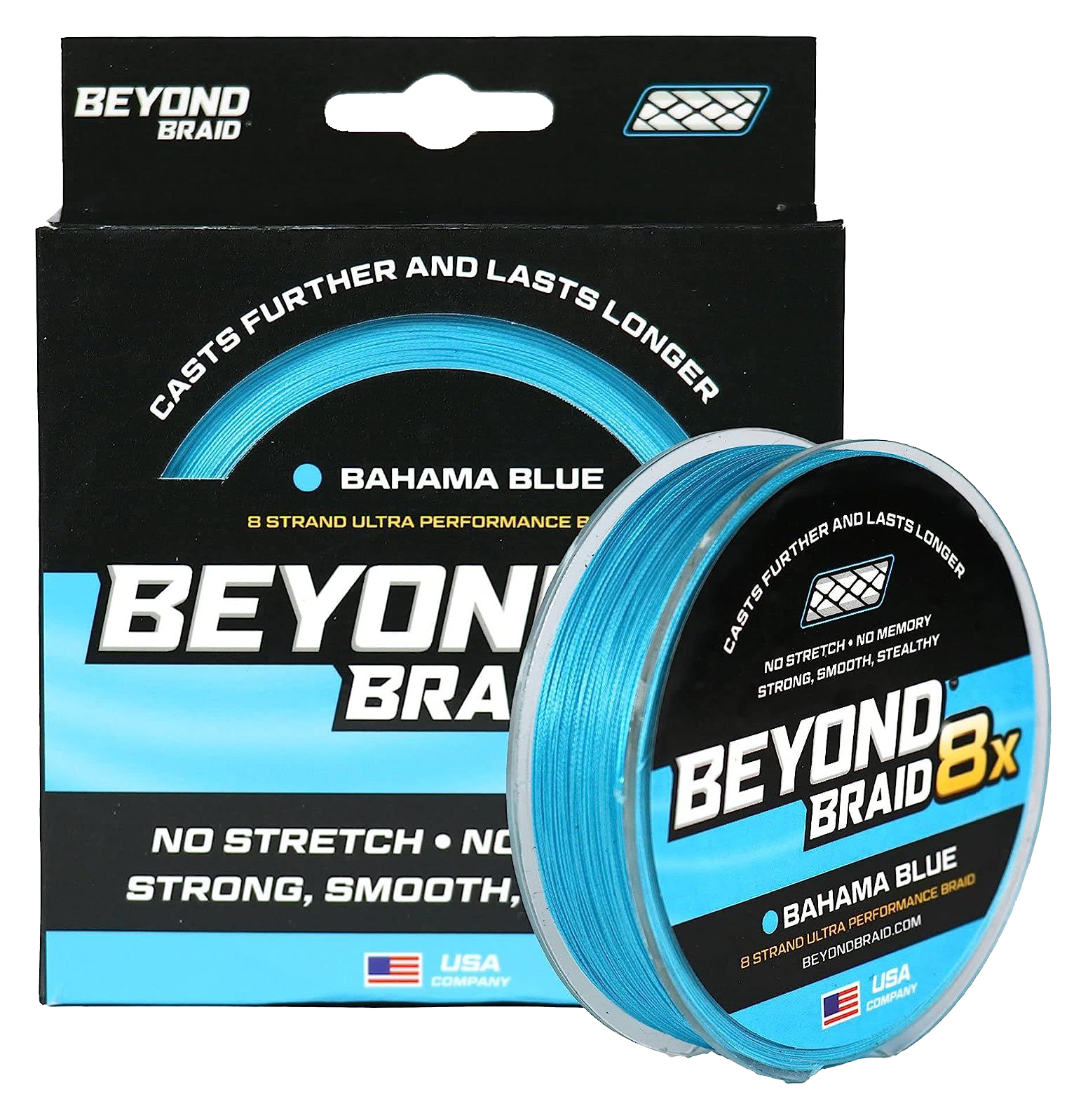 Image of Beyond Braid 8X Ultra Performance 8-Strand Fishing Line - Bahama Blue - 300 Yards - 15 Lb. Test