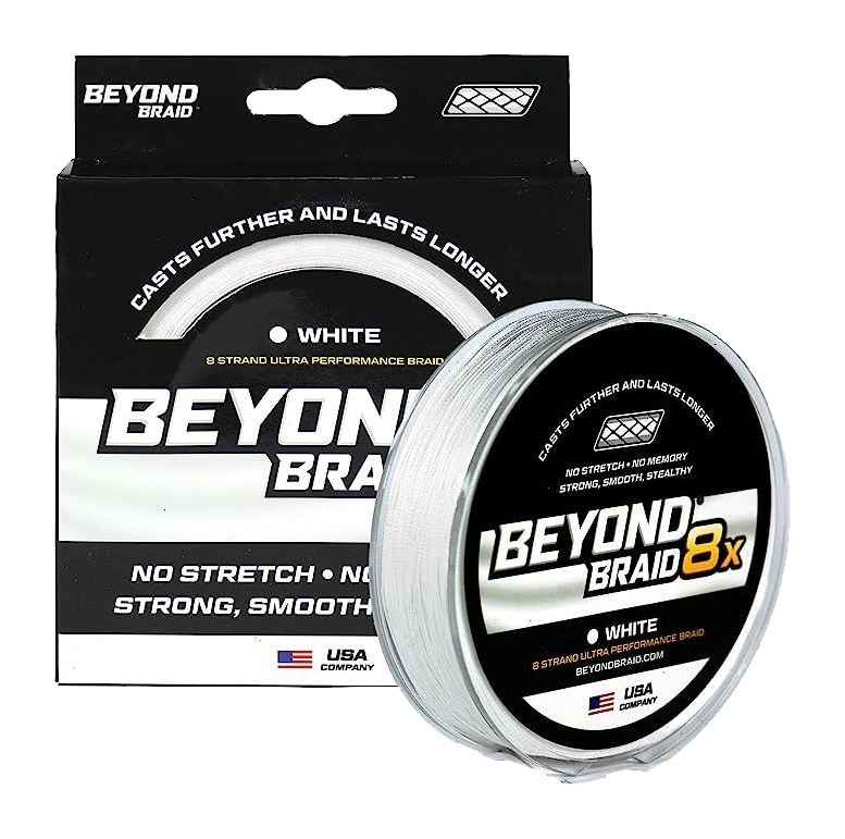 Beyond Braid 8x Ultra Performance 8-Strand Fishing Line - White - 300 Yards - 8 lb. Test