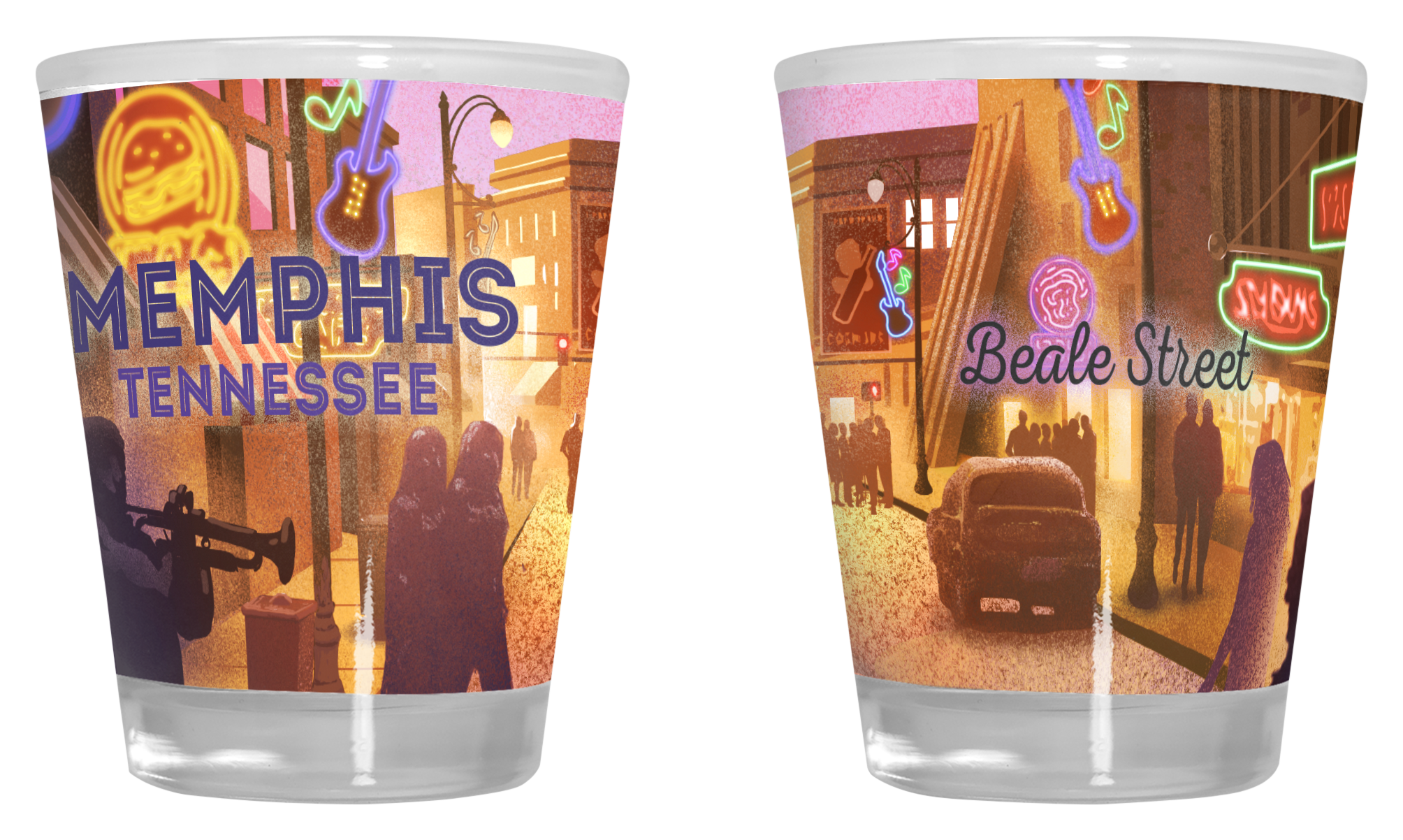 Image of Lantern Press Beale Street 2 oz. Shot Glass