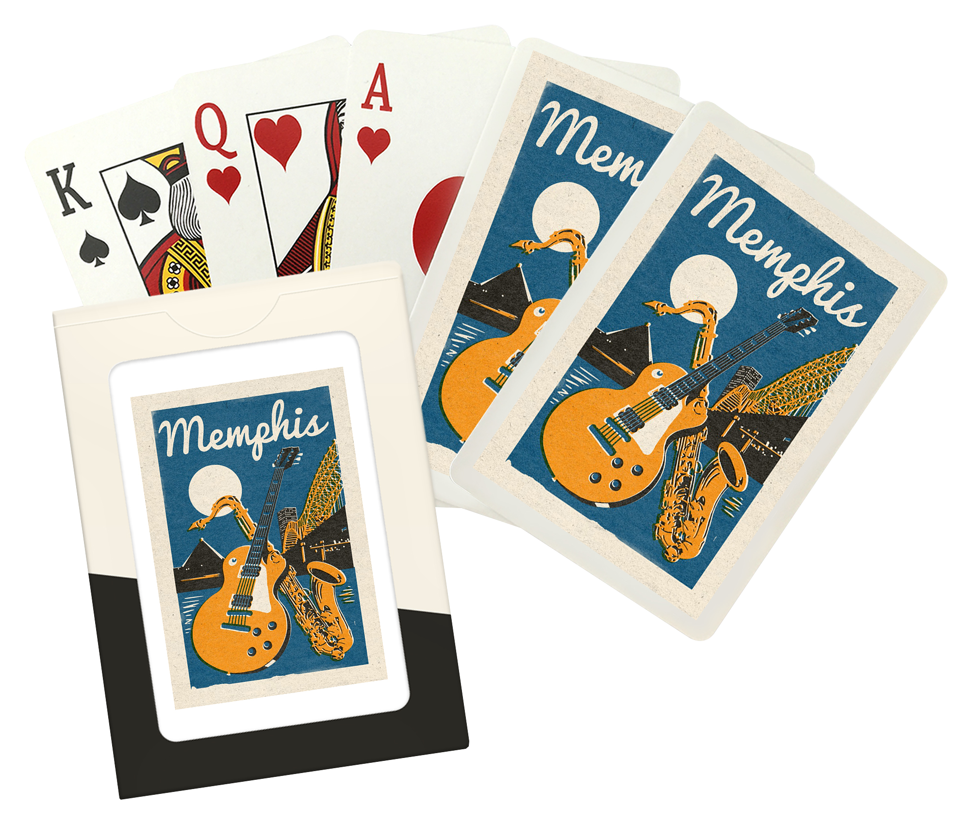 Image of Lantern Press Memphis Tennessee Music Playing Cards