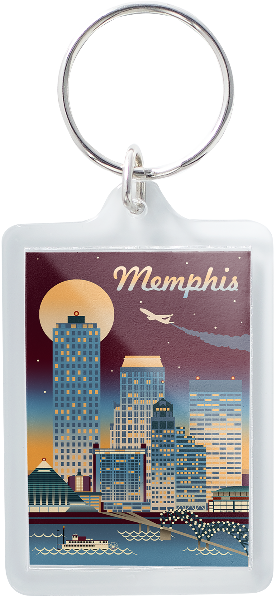 Image of Lantern Press Memphis Retro Acrylic Keychain