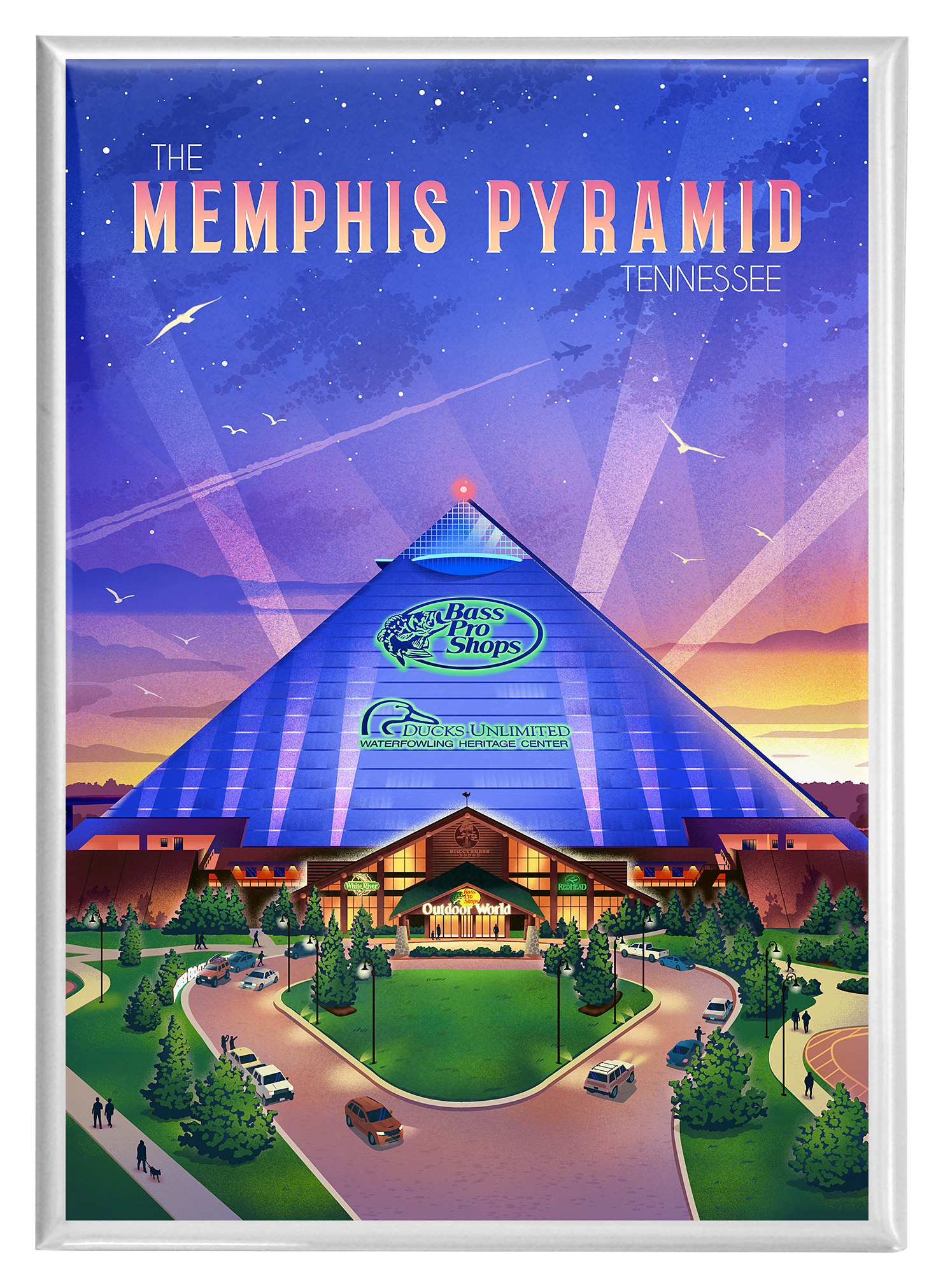 Image of Lantern Press The Memphis Pyramid Tennessee Magnet