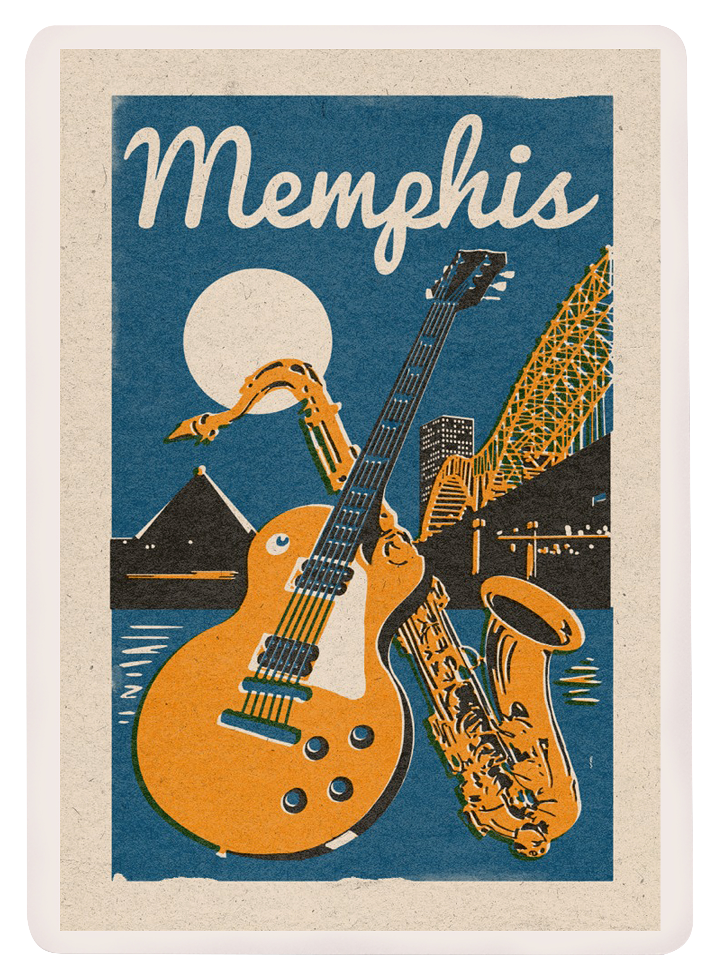 Image of Lantern Press Memphis Tennessee Music Magnet