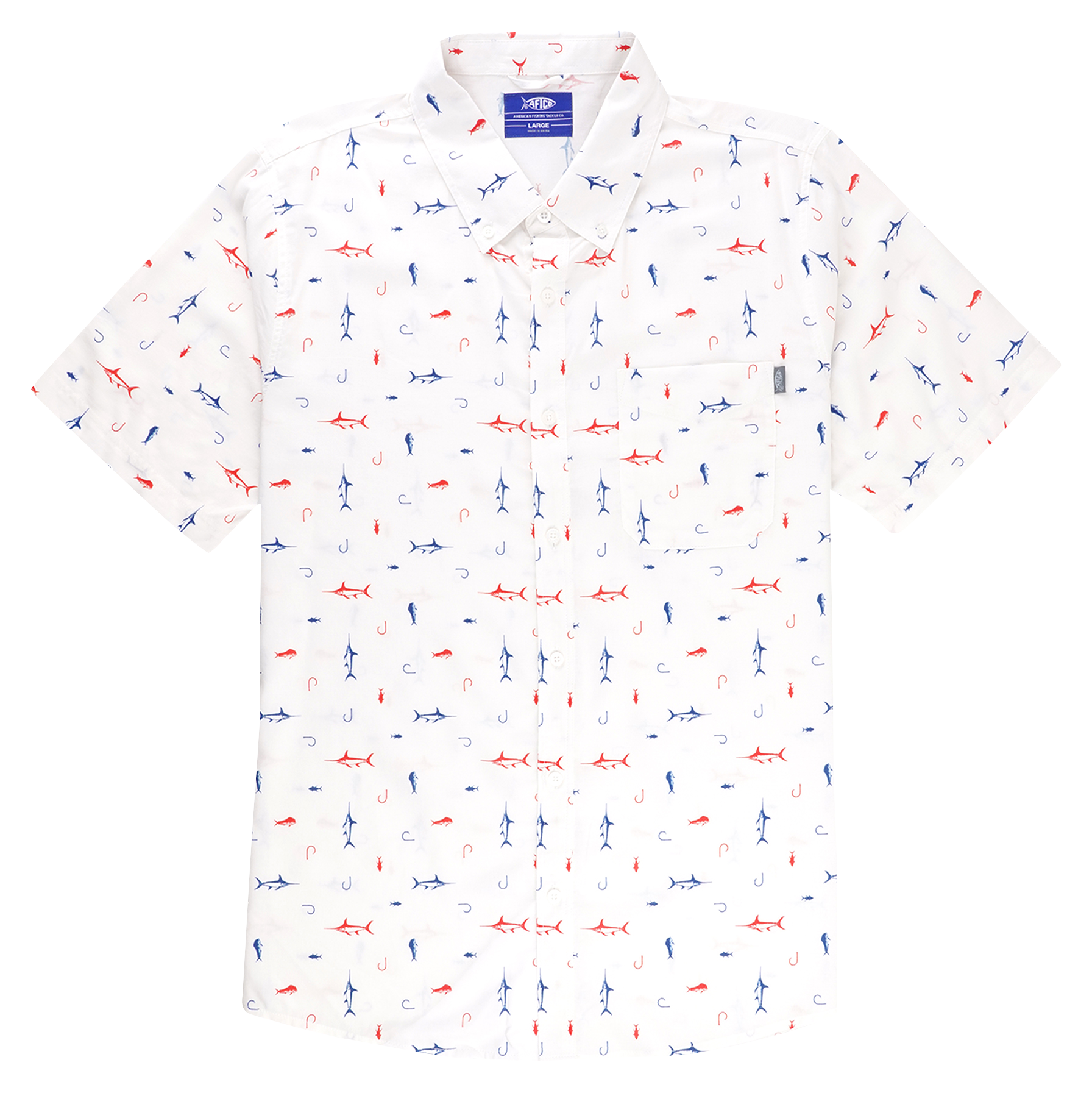 AFTCO Boat Bar Short-Sleeve Woven Shirt for Men