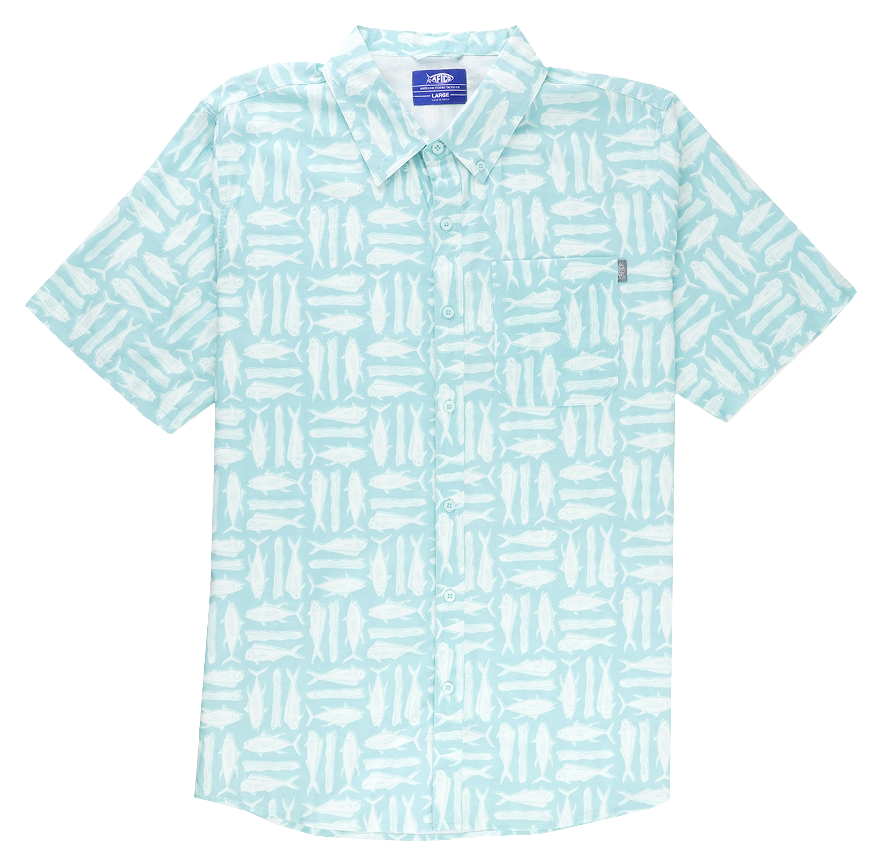 AFTCO Boat Bar Short-Sleeve Woven Shirt for Men