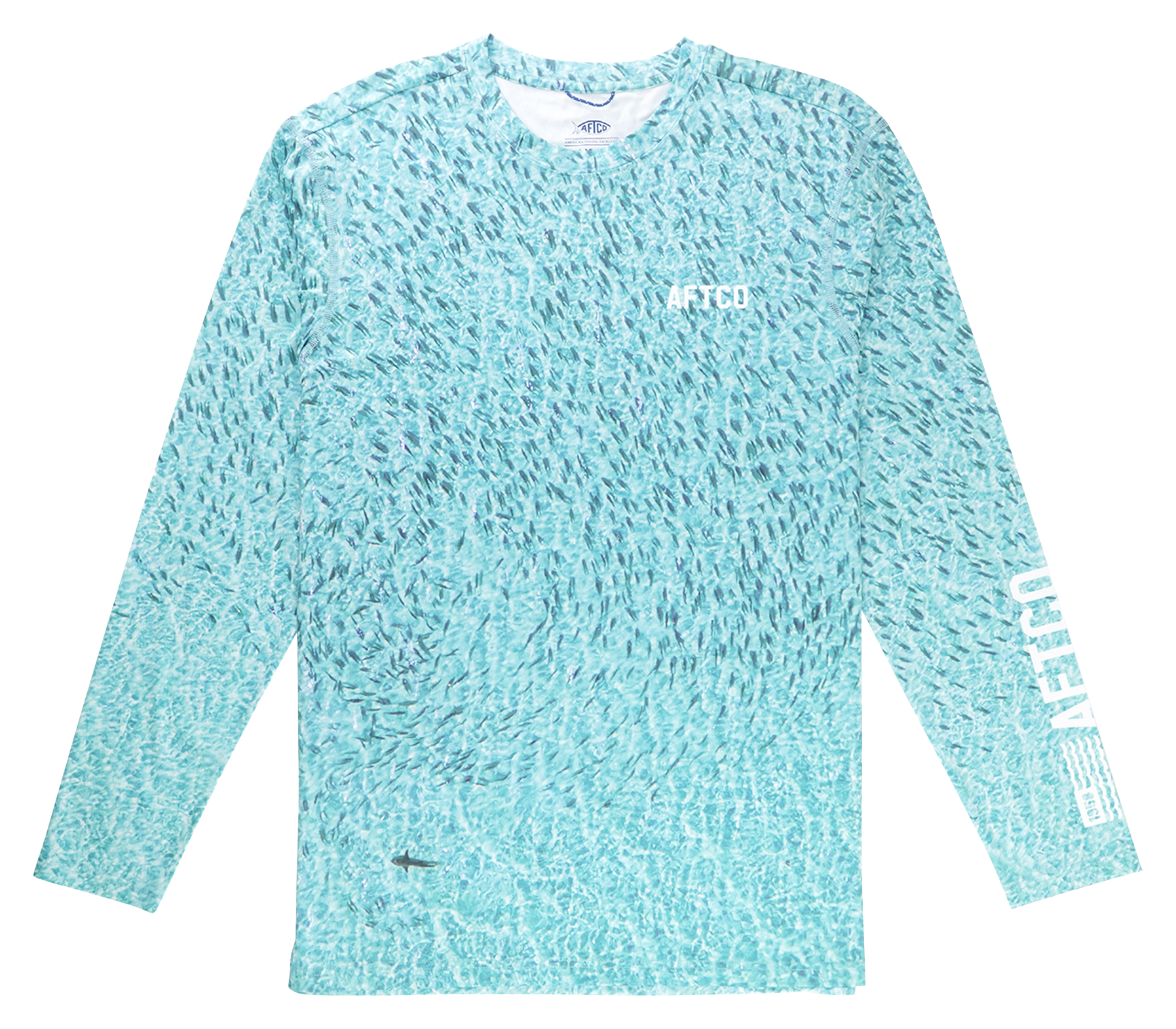 AFTCO Overview AOP UVX Crew-Neck Long-Sleeve T-Shirt for Men