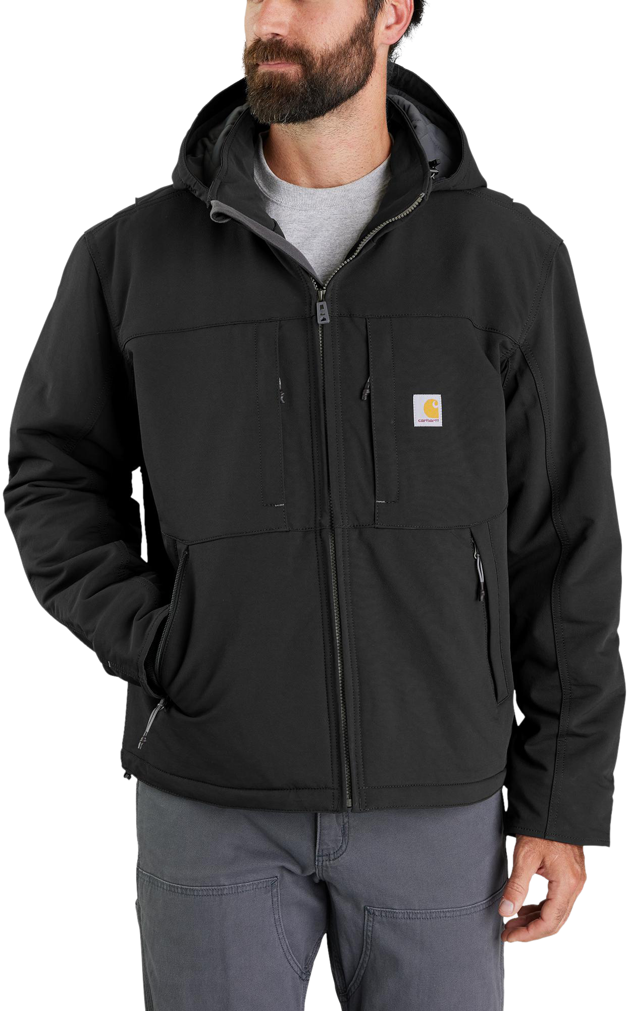 Image of Carhartt Super Dux Relaxed-Fit Insulated Jacket for Men - Black - XLT