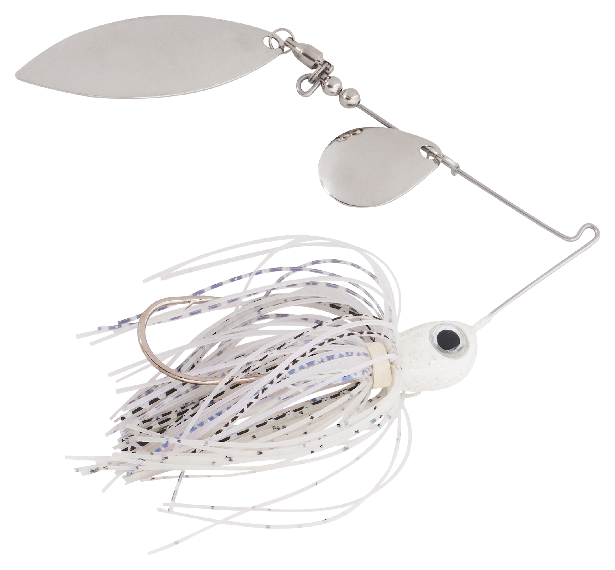 Bass Pro Shops XPS Brawler Blade Tandem Spinnerbait - White Shad - 3/4 oz