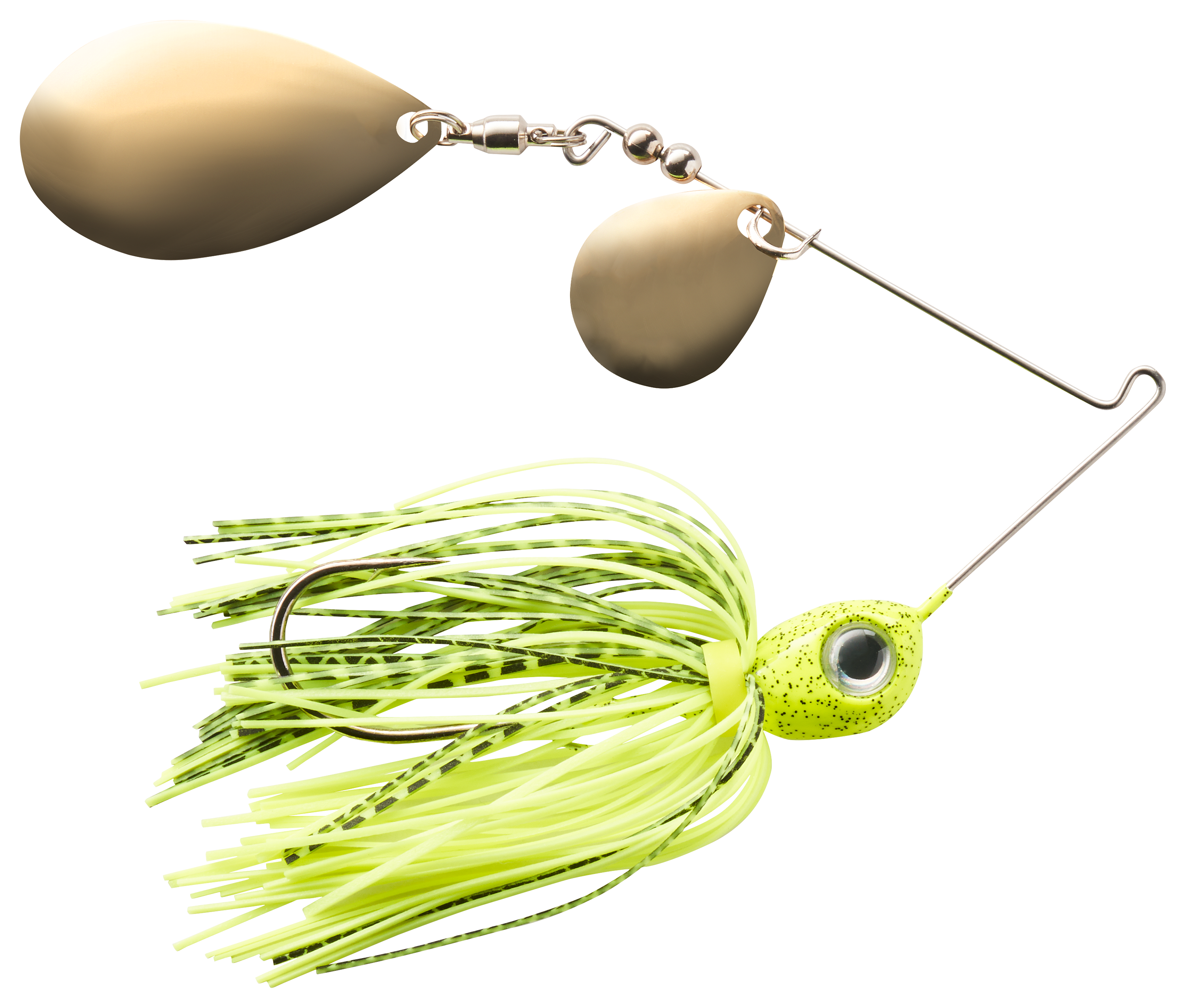 Bass Pro Shops XPS Brawler Blade Colorado/Indiana Spinnerbait - Chartreuse - 1/2 oz