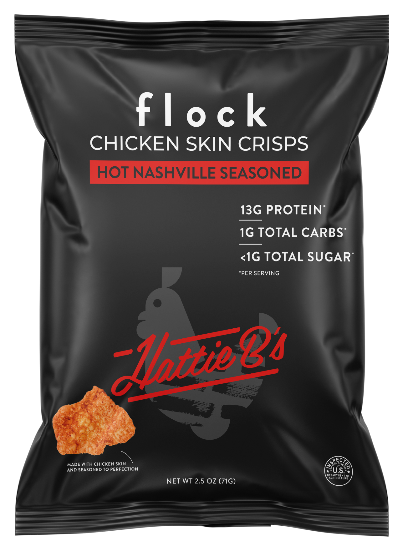Flock Hattie B's Hot Nashville Chicken Skin Crisps