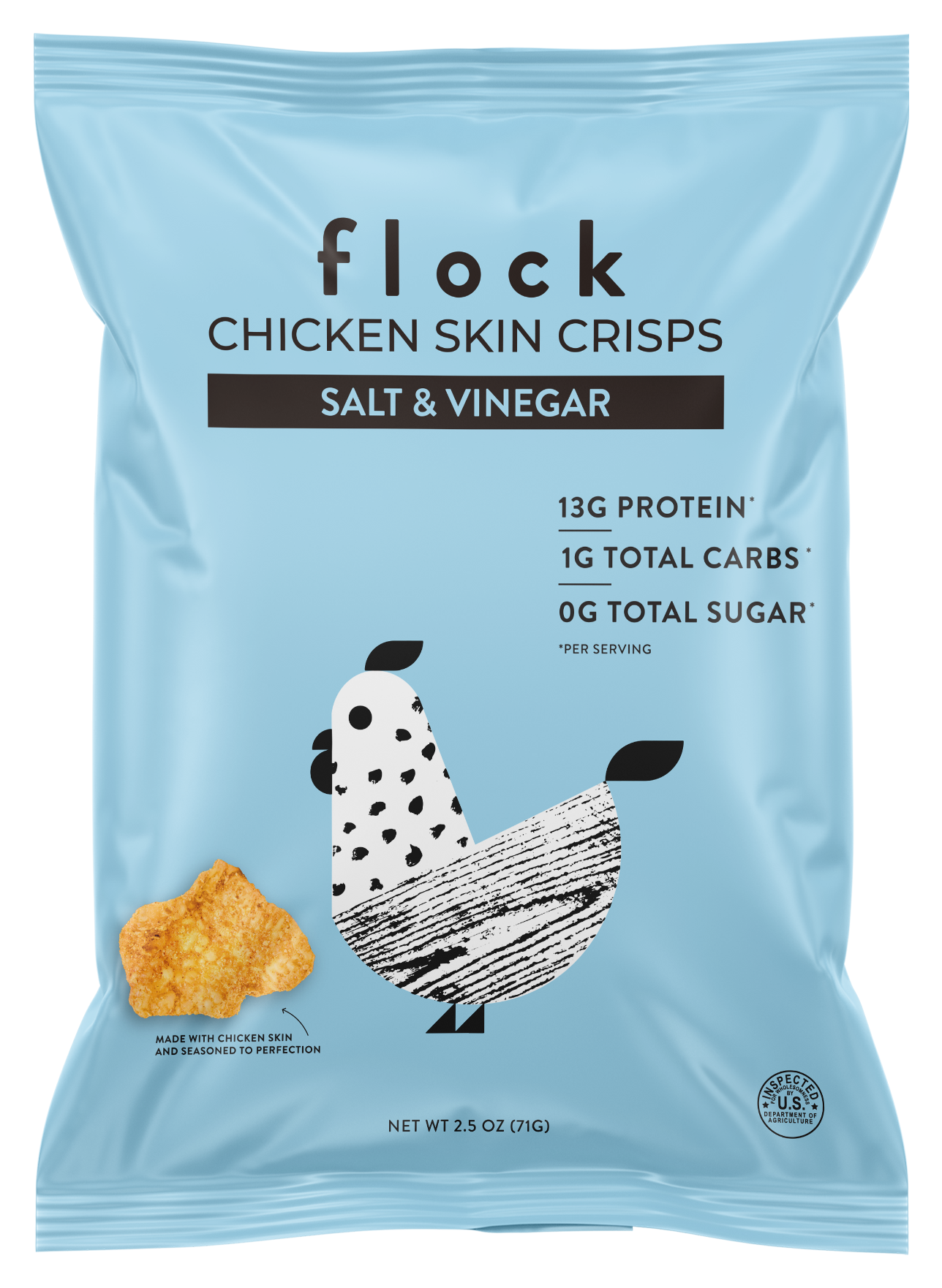 Flock Salt and Vinegar Chicken Skin Crisps