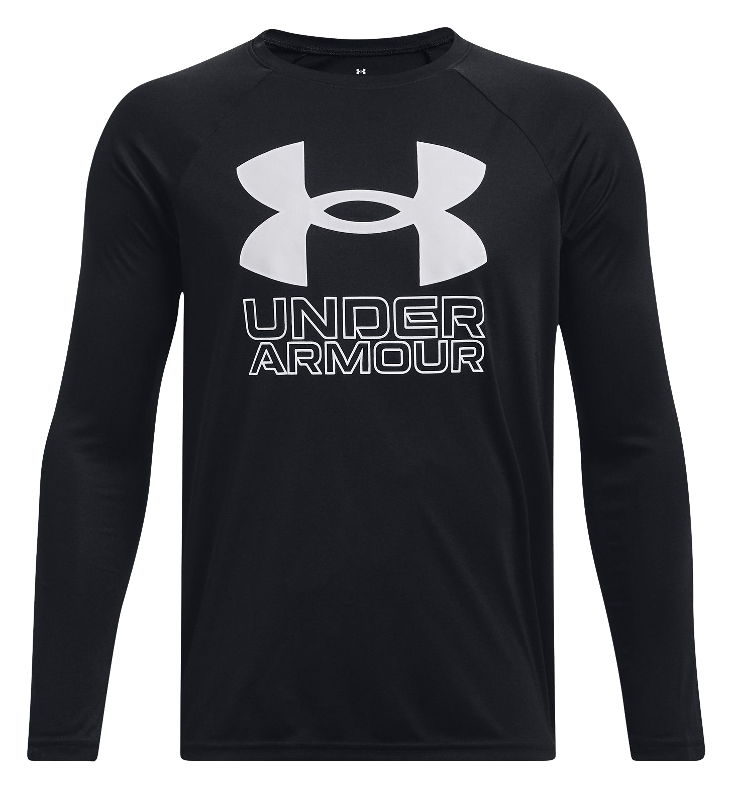 Under Armour Tech Hybrid Print Fill Long-Sleeve T-Shirt for Boys - Black/White - S