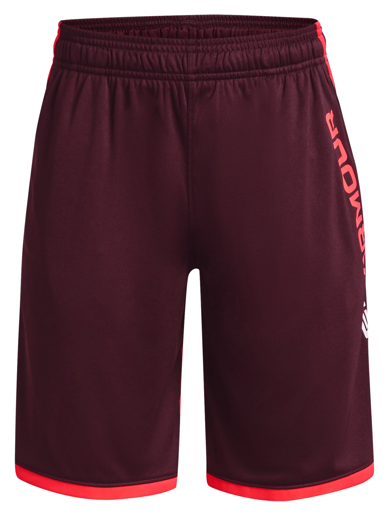 Image of Under Armour Stunt 3.0 Shorts for Kids - Dark Maroon/Beta/White