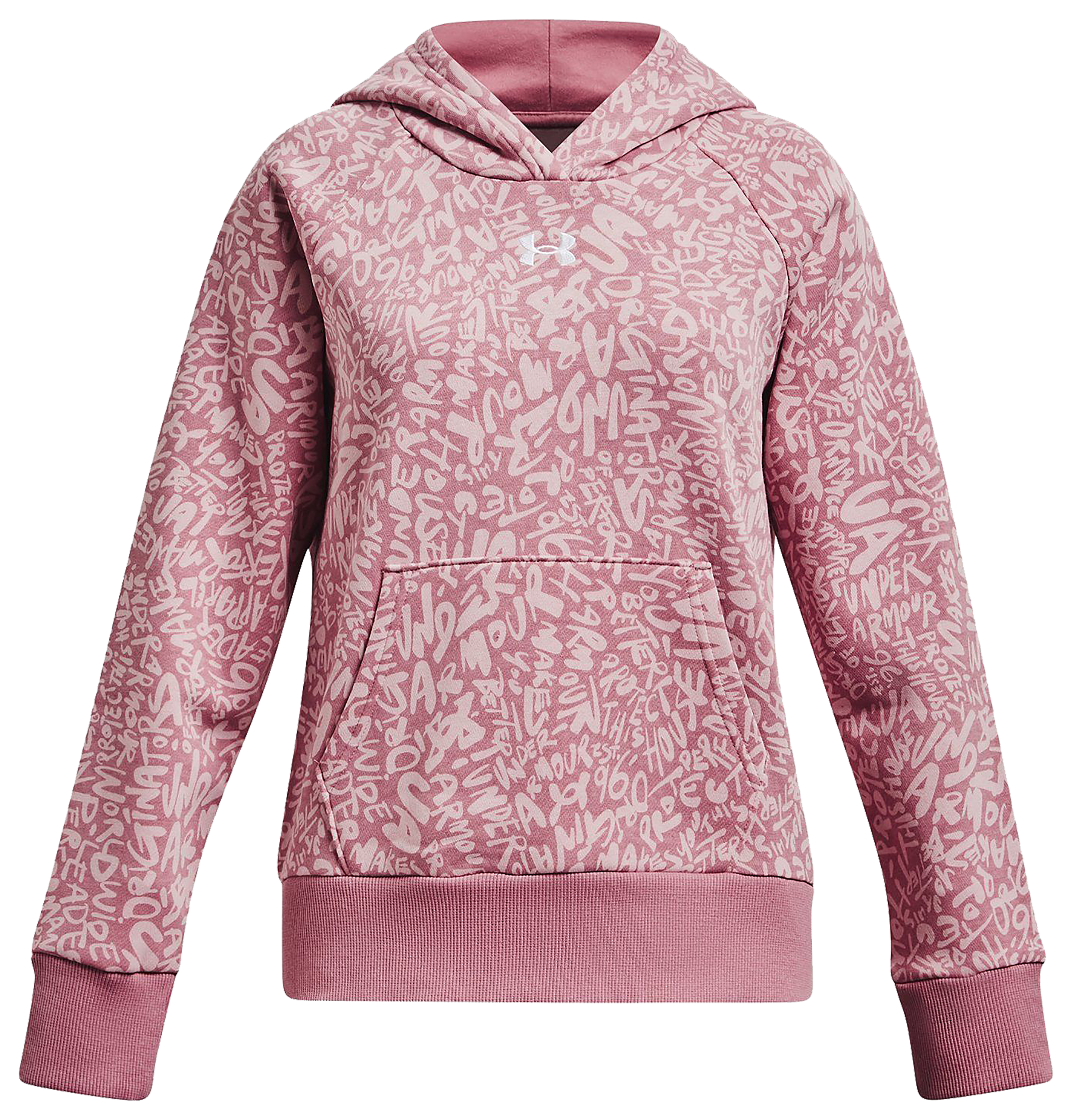Image of Under Armour Rival Fleece Printed Hoodie Pullover for Kids