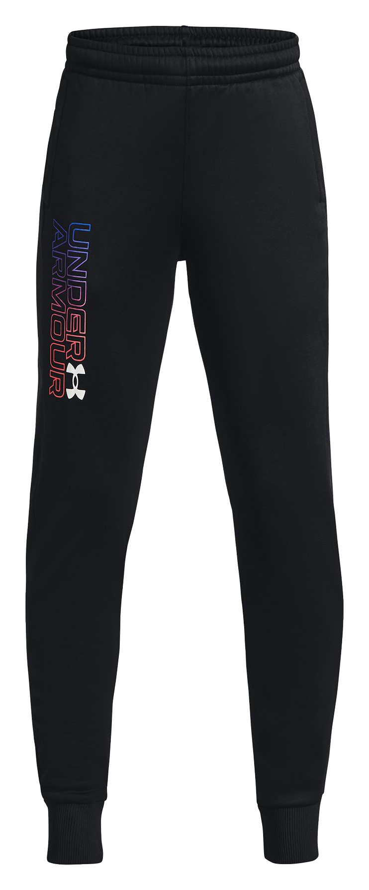Image of Under Armour Armour Fleece Graphic Joggers for Boys - Black/White - L