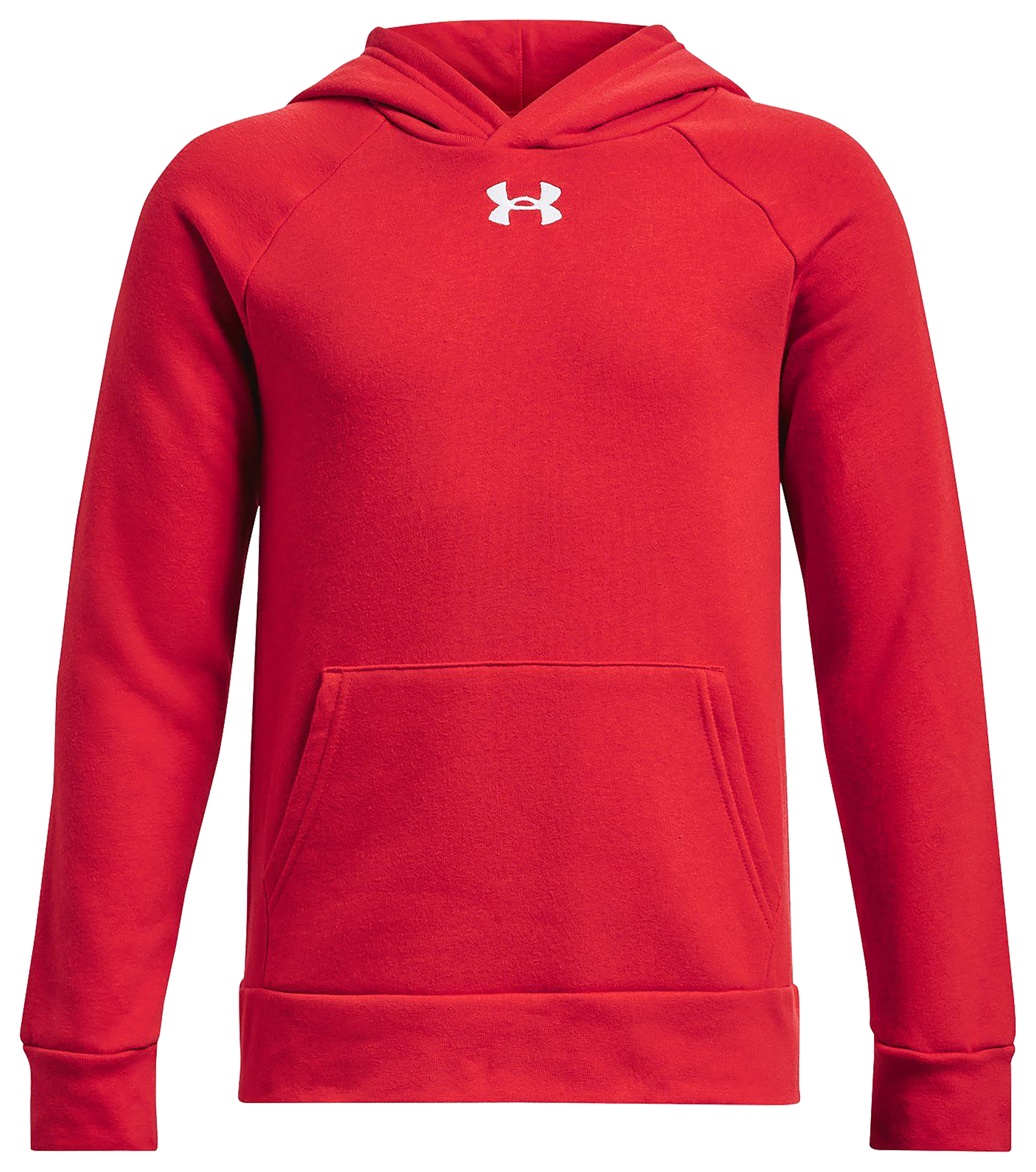 Image of Under Armour Rival Fleece Hoodie for Kids - Red/White - XS