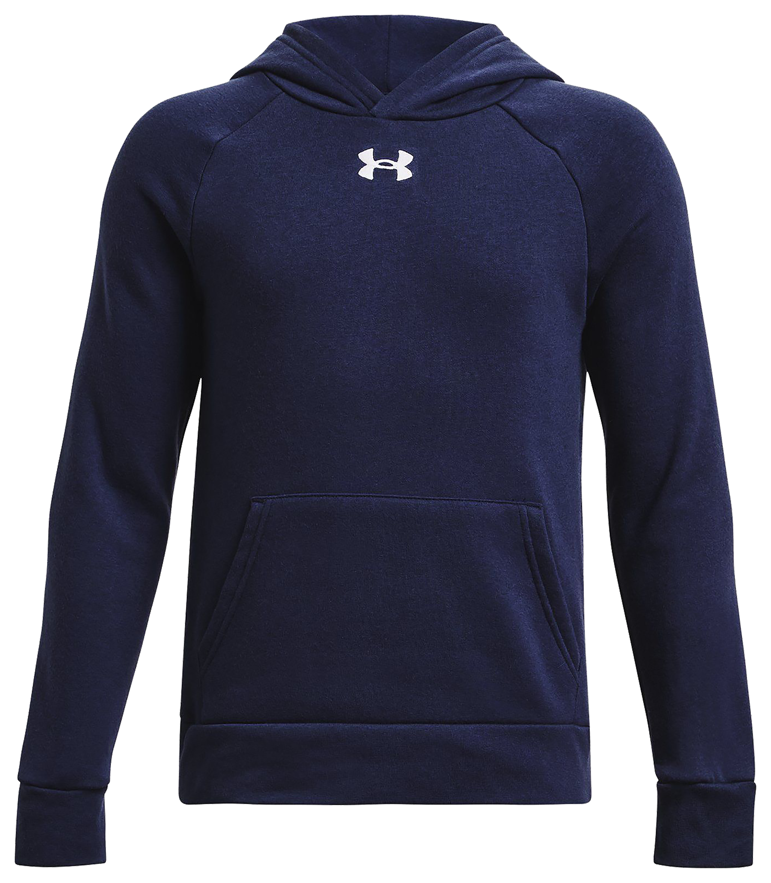 Image of Under Armour Rival Fleece Hoodie for Kids - Midnight Navy/White - XS