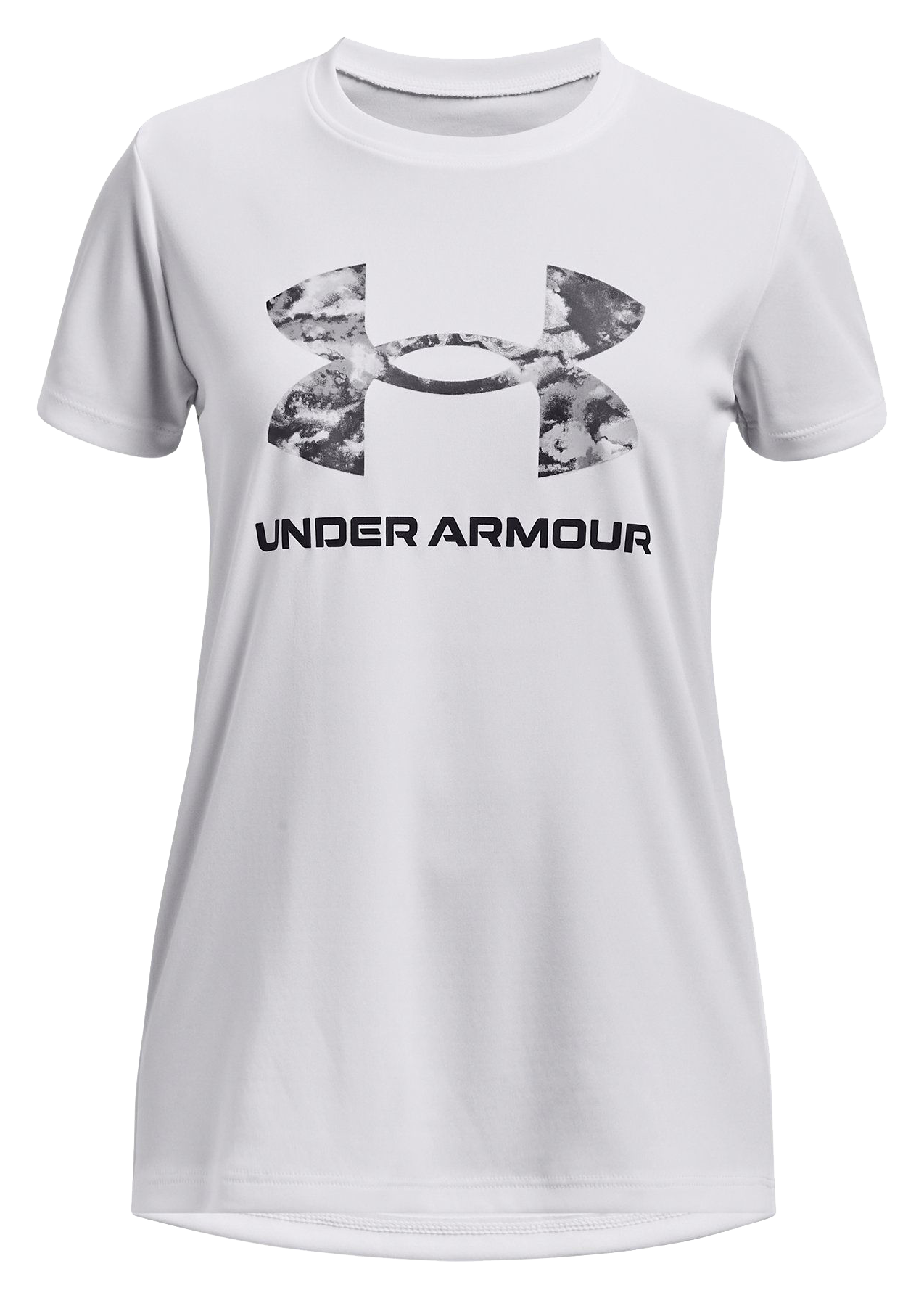 Image of Under Armour UA Tech Print Fill Big Logo Short-Sleeve T-Shirt for Kids - White/Black