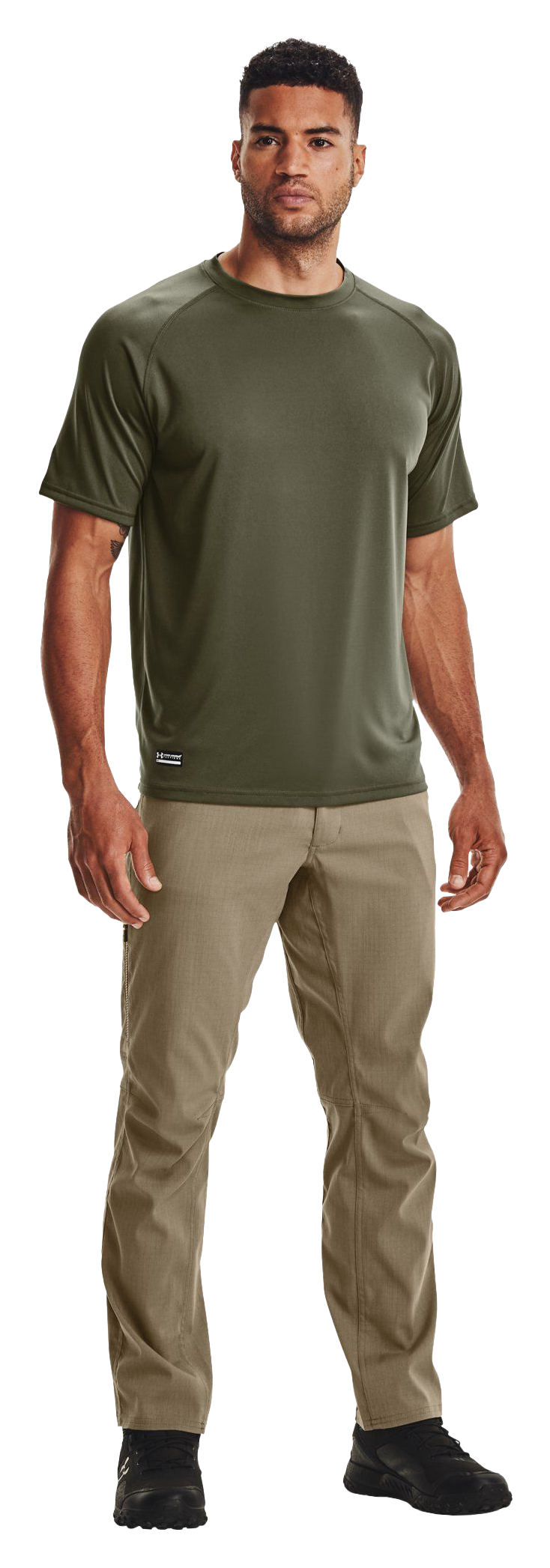 Image of Under Armour Tactical Tech Short-Sleeve T-Shirt for Men - Marine OD Green - 5XL