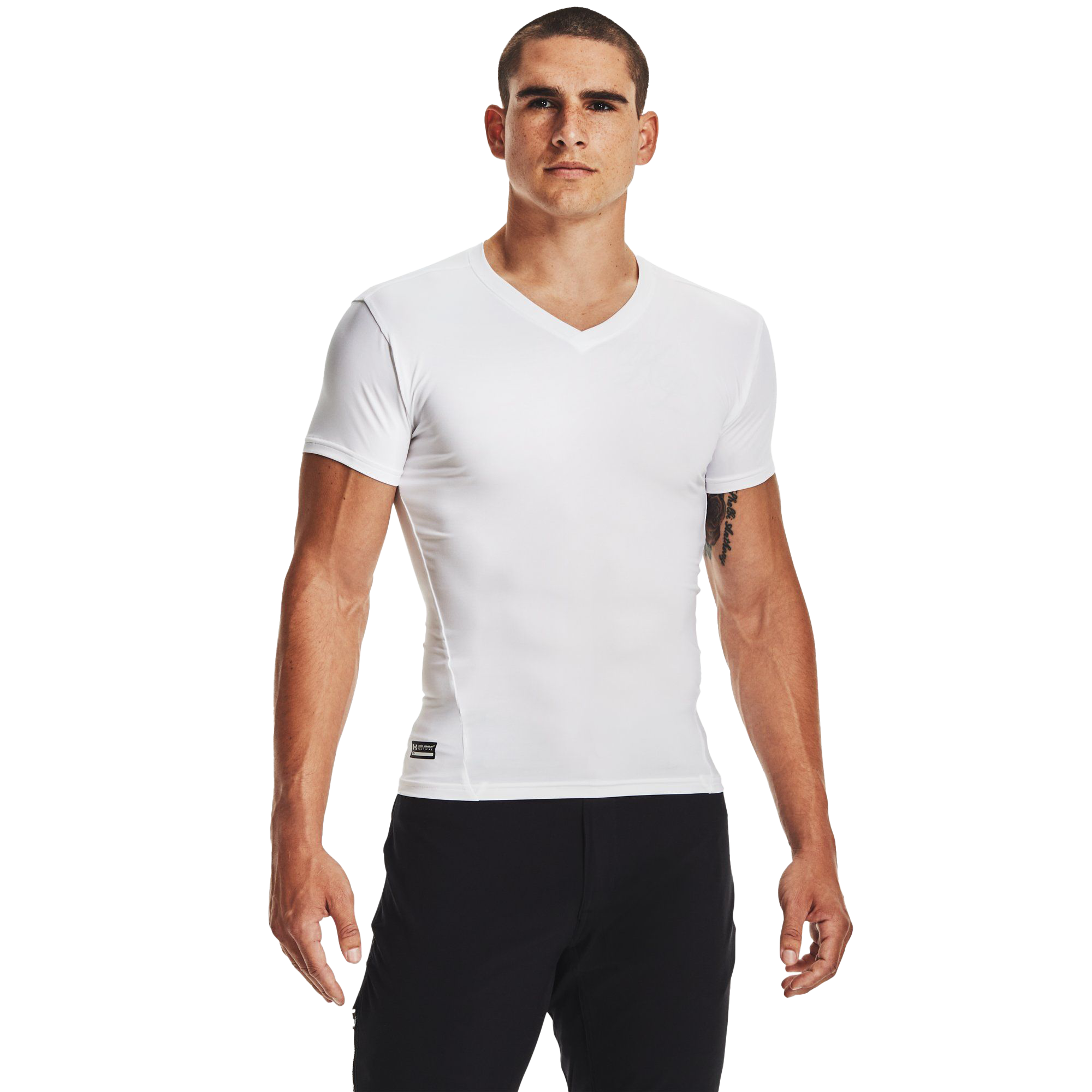 Under Armour Tactical HeatGear Compression V-Neck Short-Sleeve T-Shirt for Men