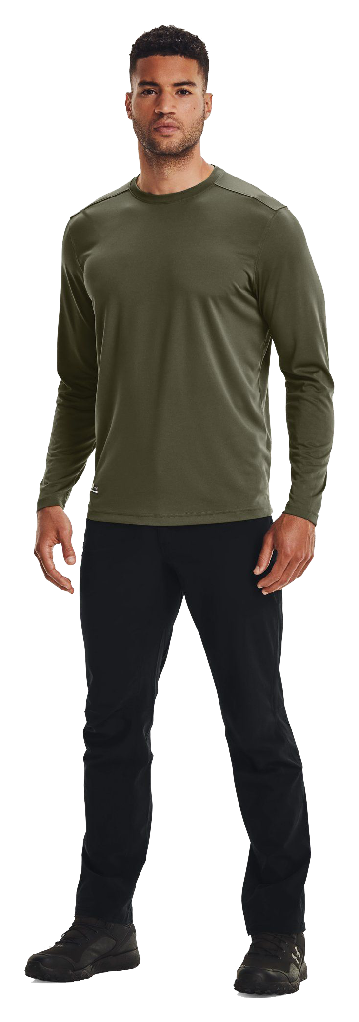 Image of Under Armour Tactical Tech Long-Sleeve Shirt for Men - Marine OD Green - 5XL