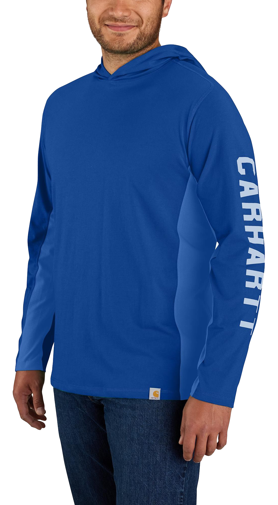 Carhartt Force Logo Hooded Long-Sleeve T-Shirt for Men