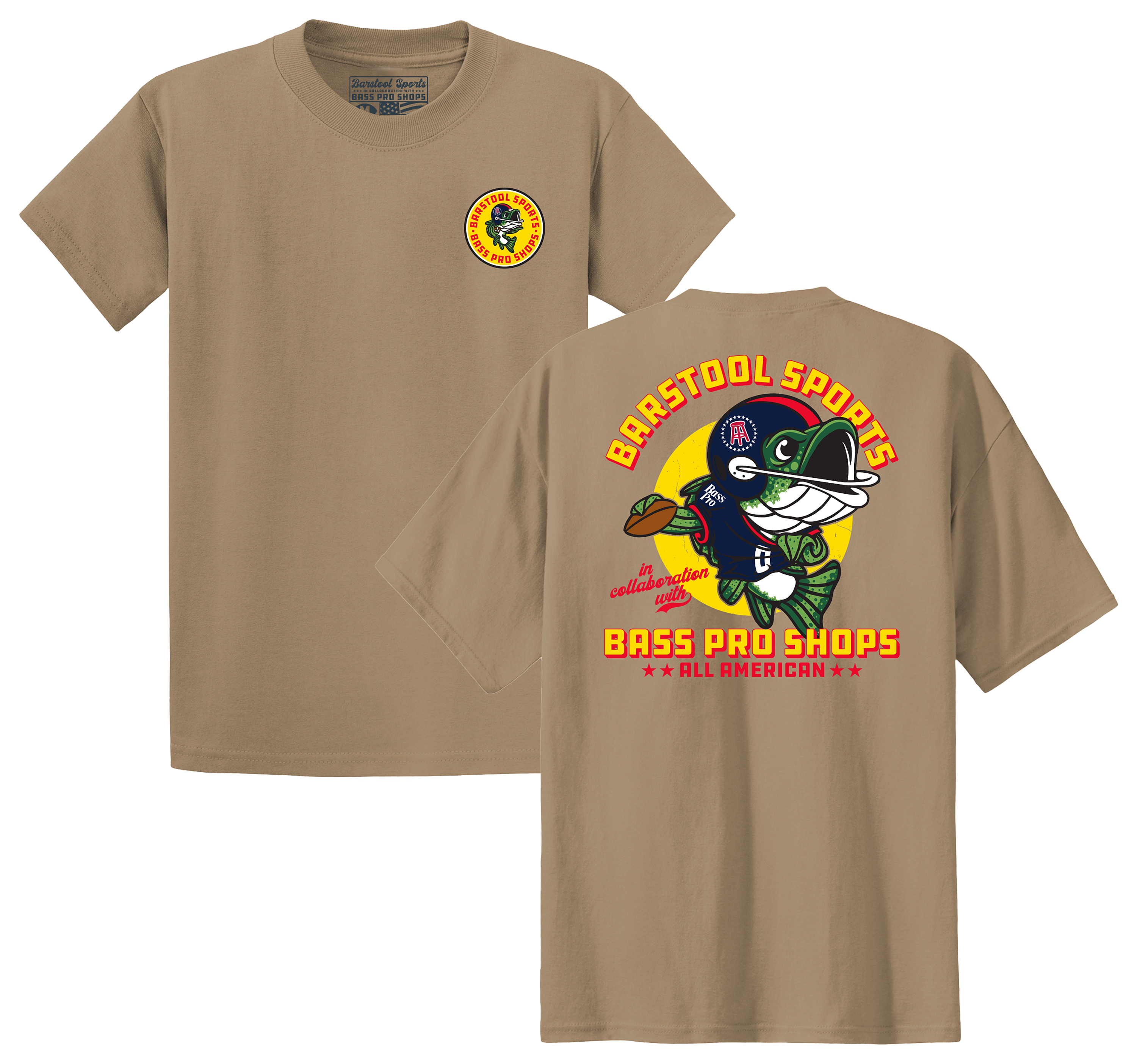 Bass Pro Shops X Barstool Sports All American Circle Logo Short-Sleeve T- Shirt
