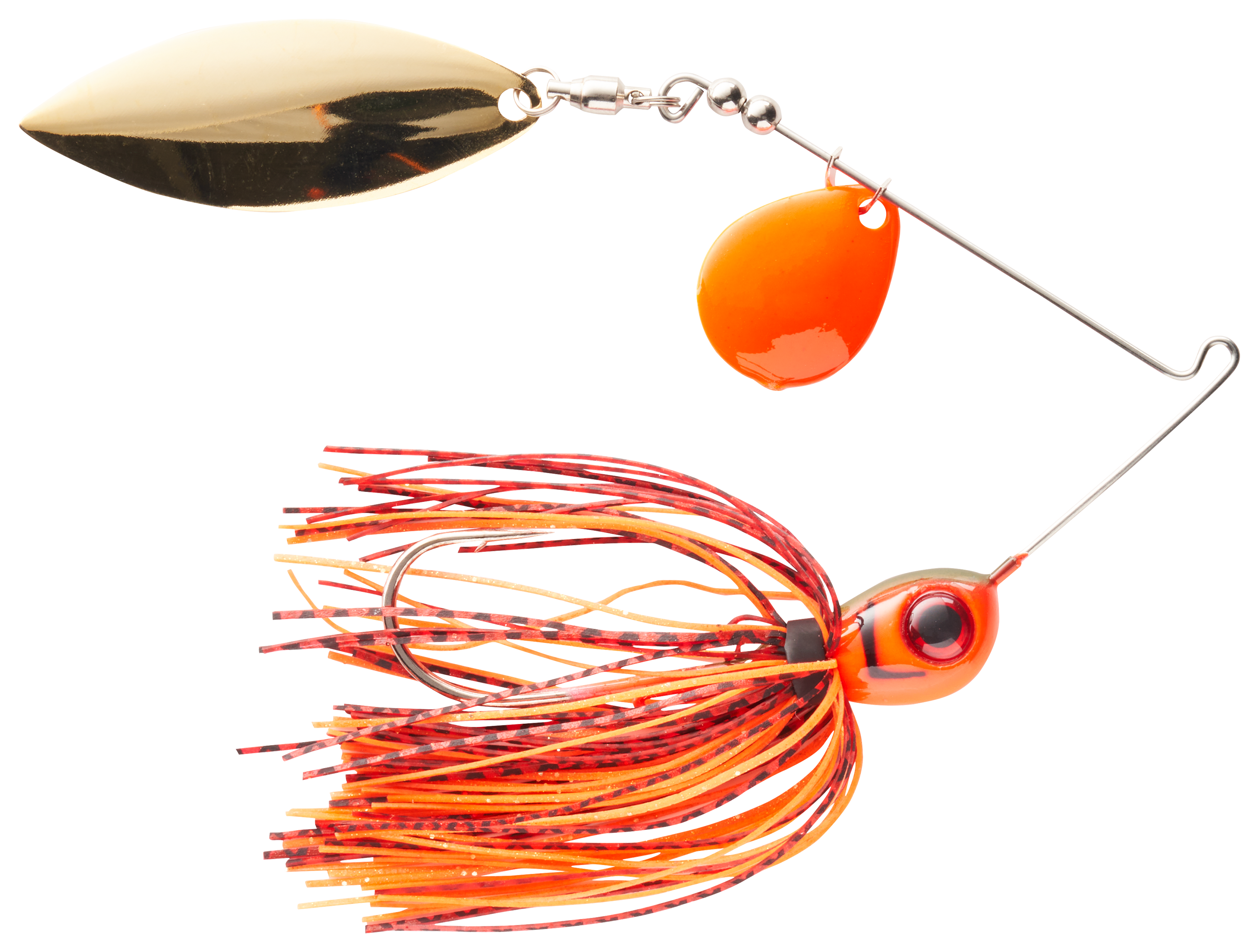 Image of Bass Pro Shops XPS Brawler Blade Tandem Spinnerbait - Fire Pumpkin - 3/8 oz.