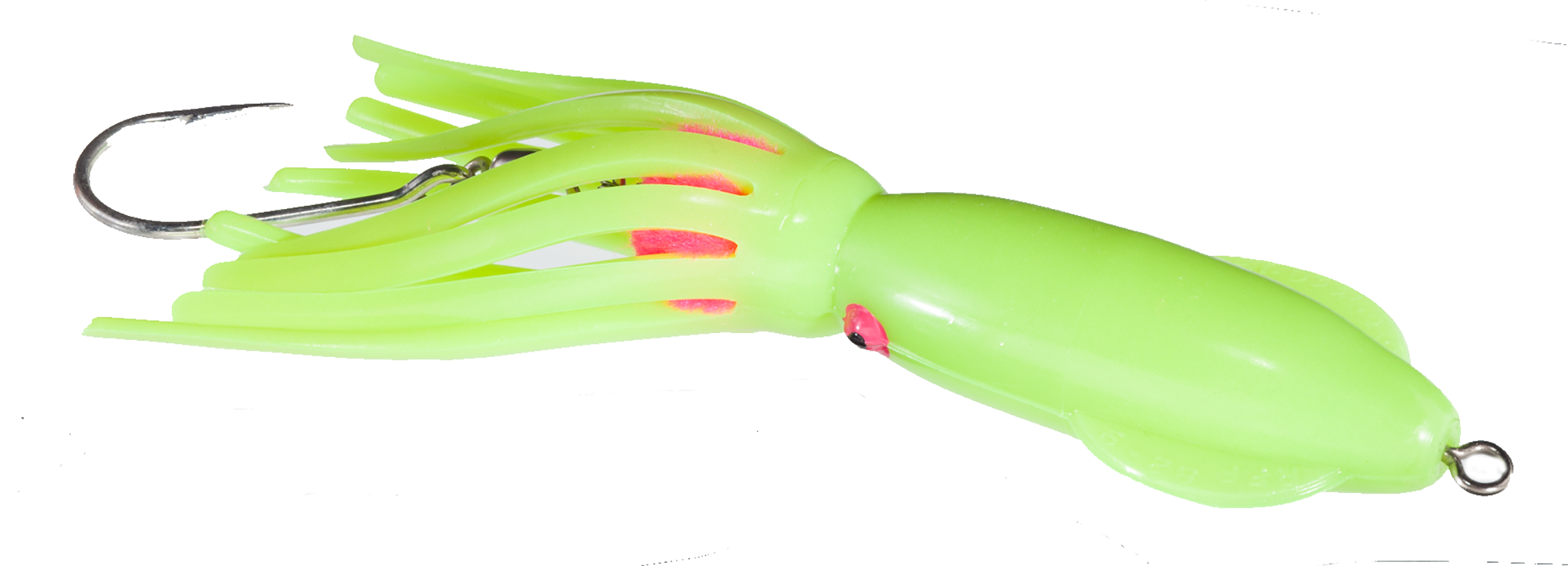 B2 Squid 9'' Rigged Squid - Triple Glow Neon