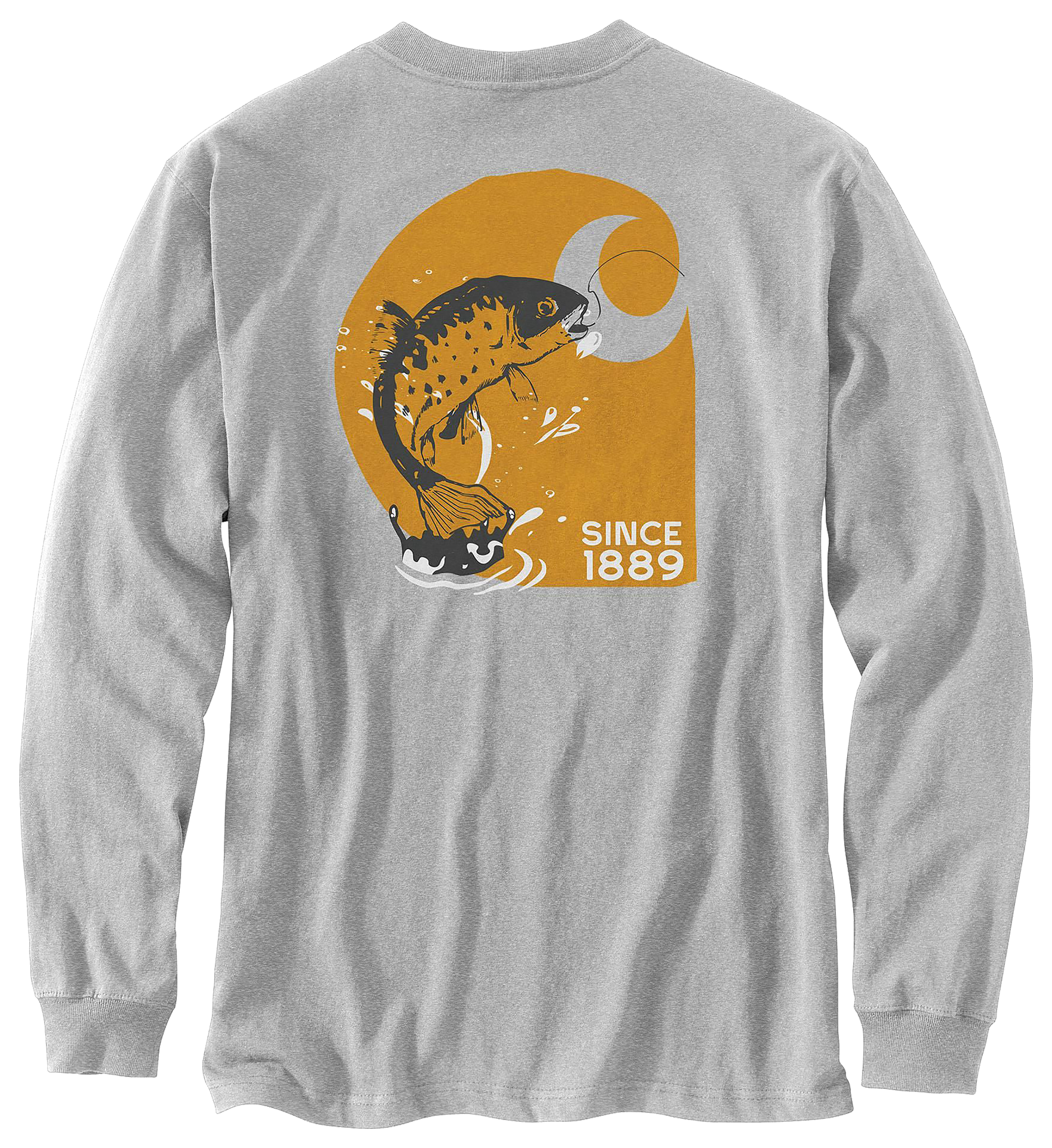 NWT Mens Blue Reel Legends Long Sleeve Graphic Fish T-shirt Size