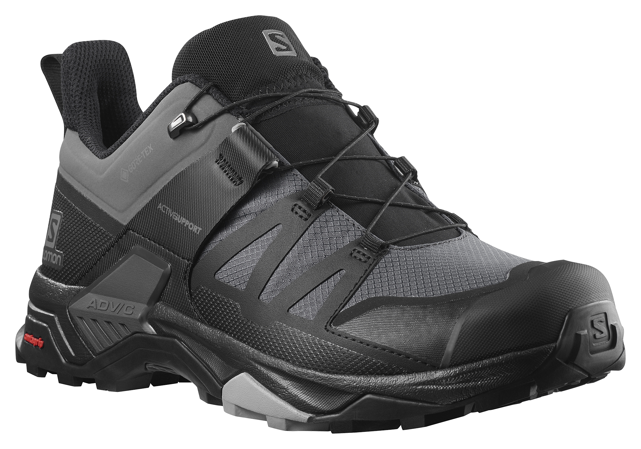 Salomon X Ultra 4 GORE-TEX Hiking Shoes for Men - Magnet/Black/Monument - 13M
