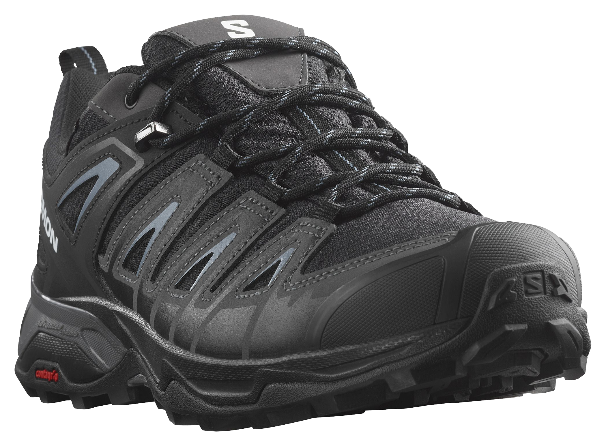 Image of Salomon X Ultra Pioneer Waterproof Hiking Shoes for Men - Black/Magnet/Bluesteel - 8.5M