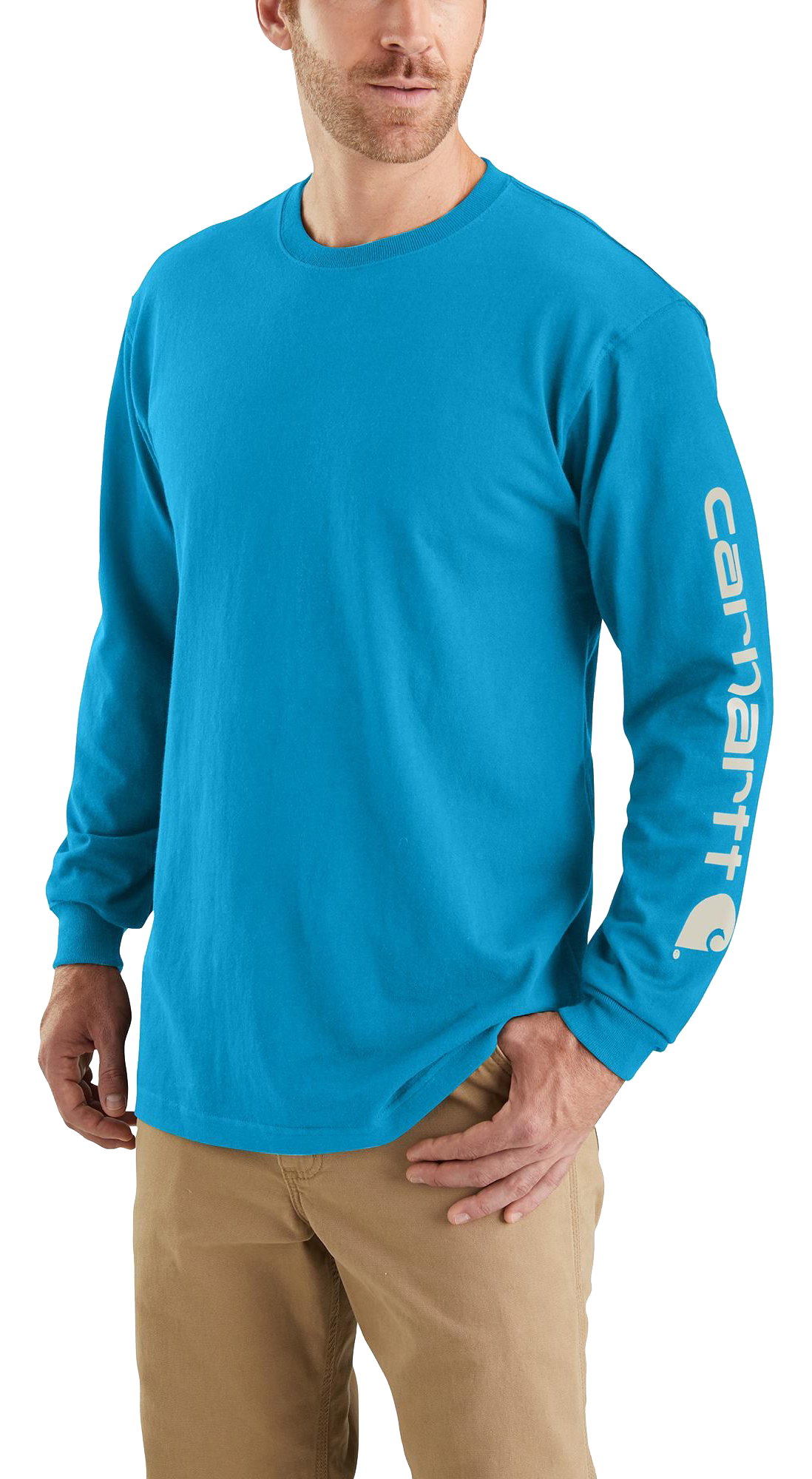 Carhartt Loose-Fit Heavyweight Logo Sleeve Graphic Long-Sleeve T-Shirt for  Men | Bass Pro Shops