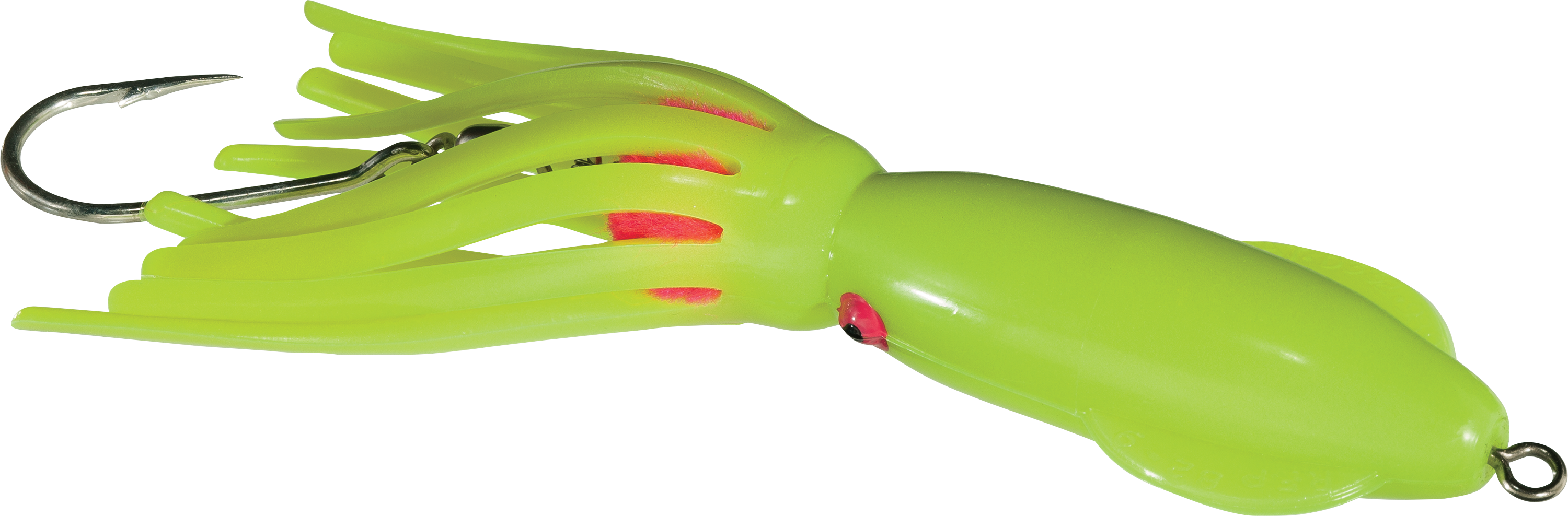 B2 Squid 9 Weighted Squid Rig - 8 oz. - Triple Glow Neon Green