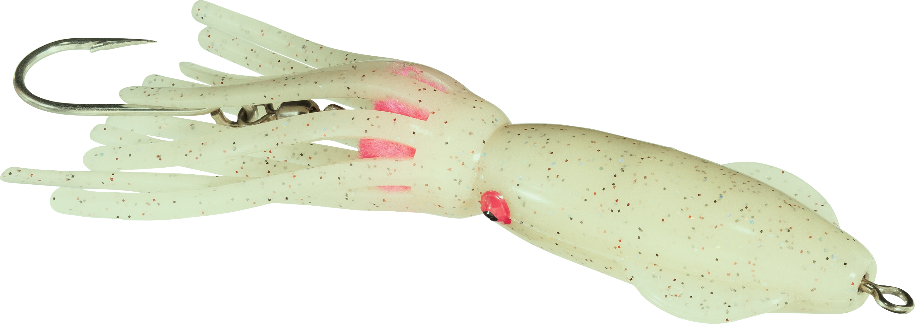 B2 Squid 9 Weighted Squid Rig - 12 oz. - Triple Glow Red Flake