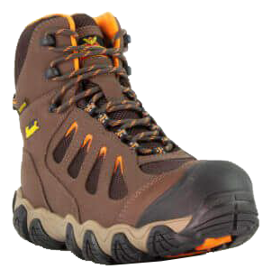 Image of Thorogood Crosstrex Hiker Waterproof Composite Toe Work Boots for Men - Brown/Orange - 12M