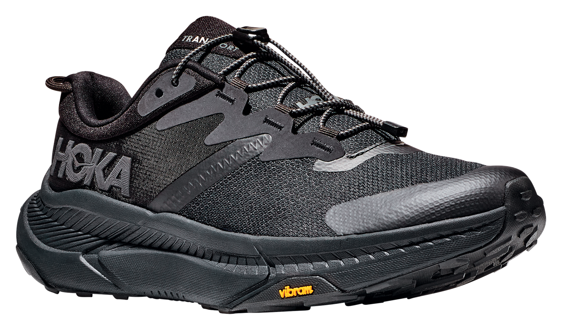 Image of Hoka Transport Running Shoes for Men - Black/Black - 8M