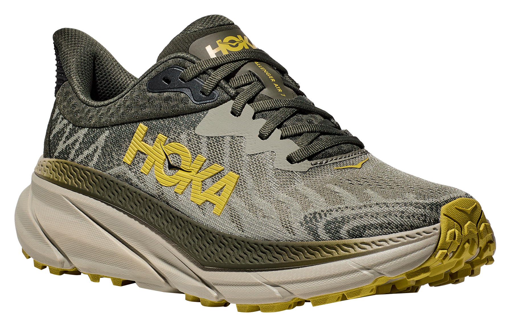 Image of Hoka Challenger ATR 7 Trail Running Shoes for Men - Olive Haze/Forest Cover - 8.5M