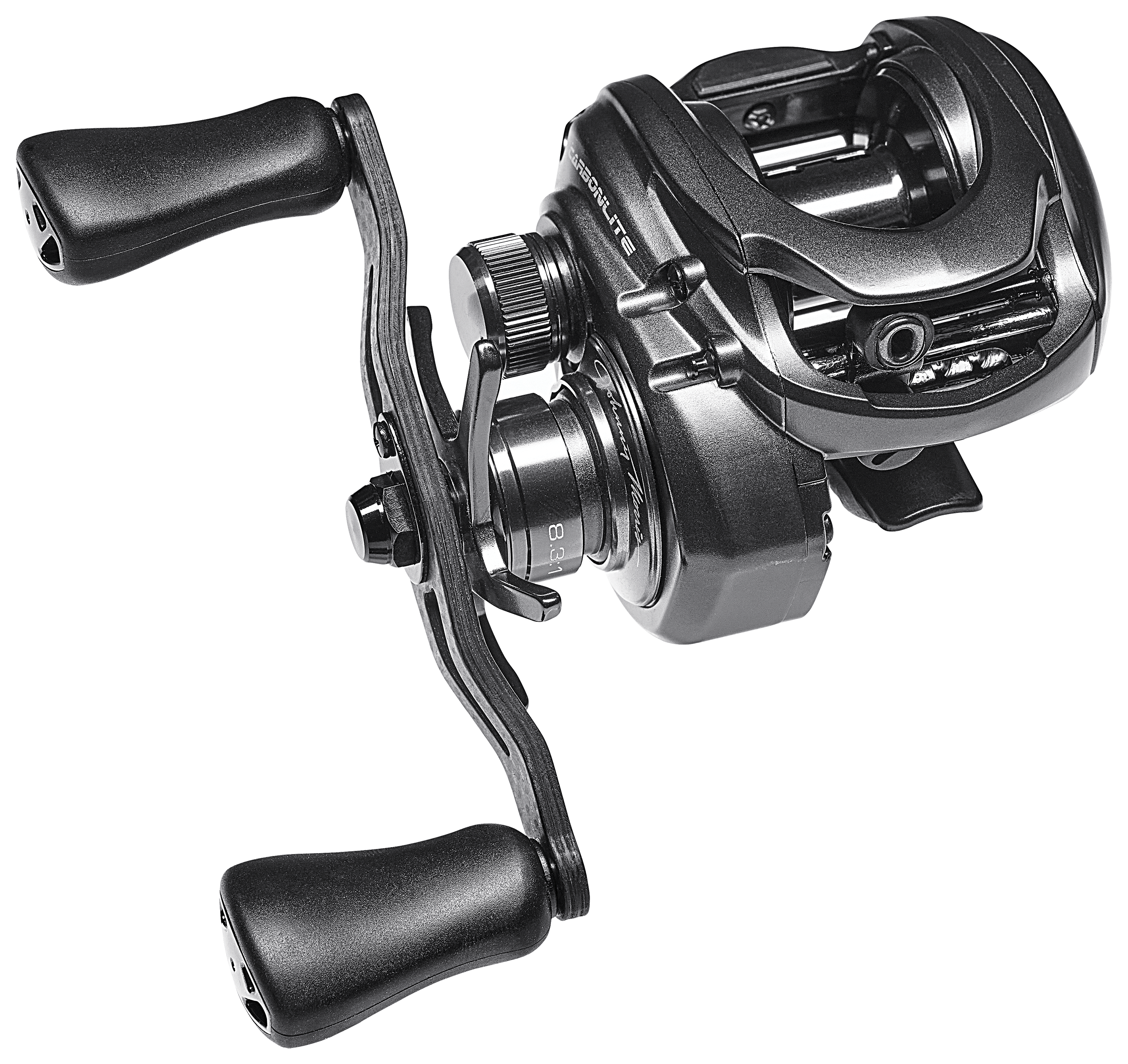 Image of Bass Pro Shops Johnny Morris CarbonLite Tech Baitcast Reel - Right - 8.3:1