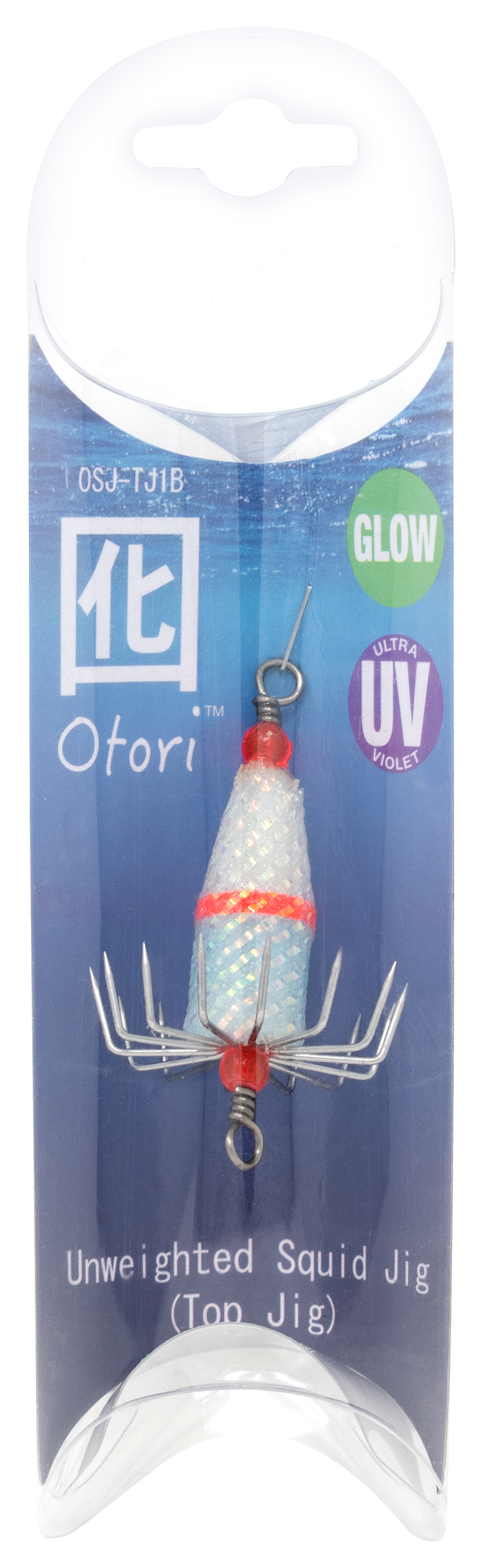 Otori Unweighted Squid Jig - Blue Glow