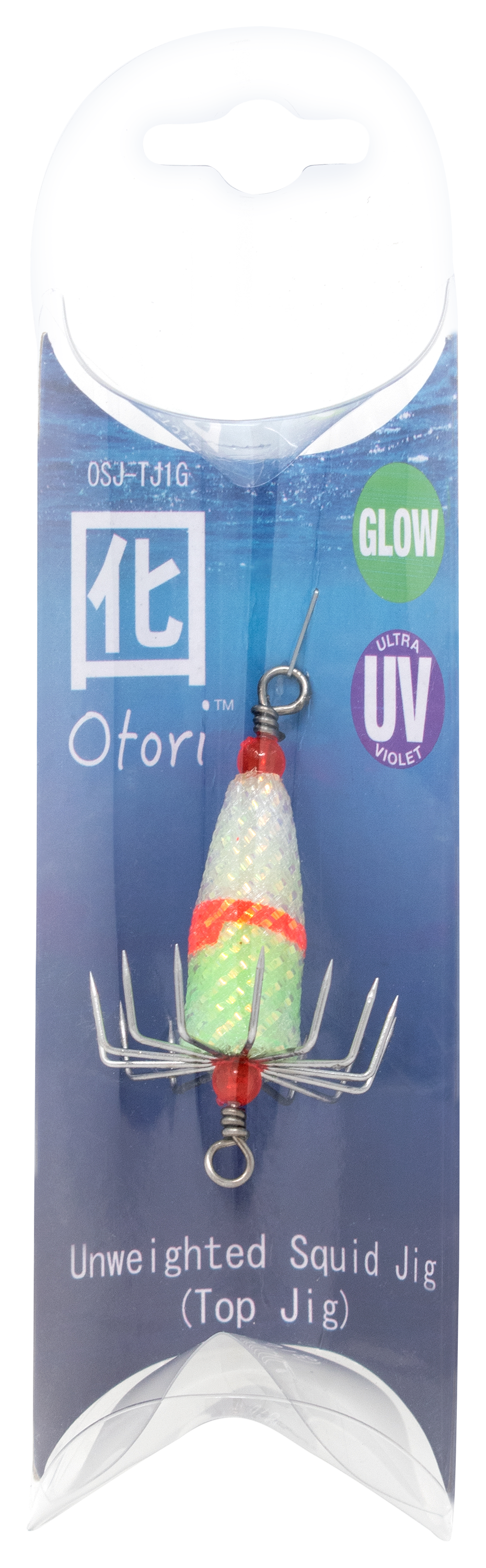 Otori Unweighted Squid Jig - Green Glow