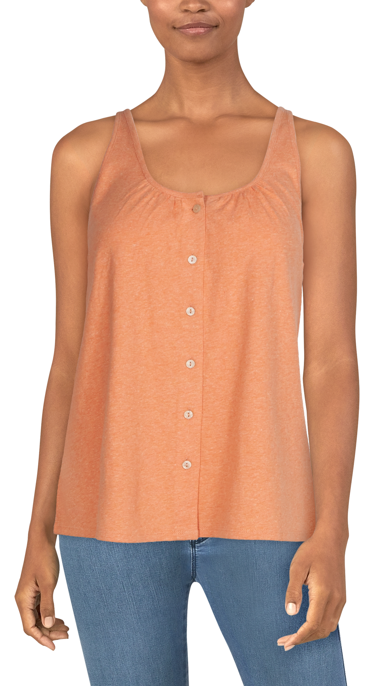NATURAL REFLECTIONS Coastline Button-Down Tank Top for Ladies