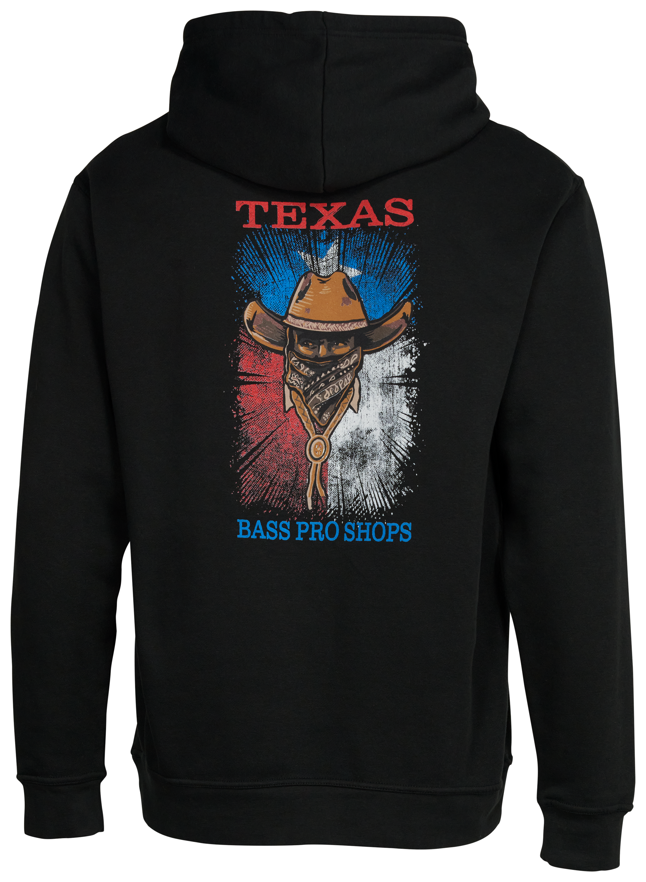 Bass Pro Shops Texas Cowboy Hoodie for Men - Black - 2XL