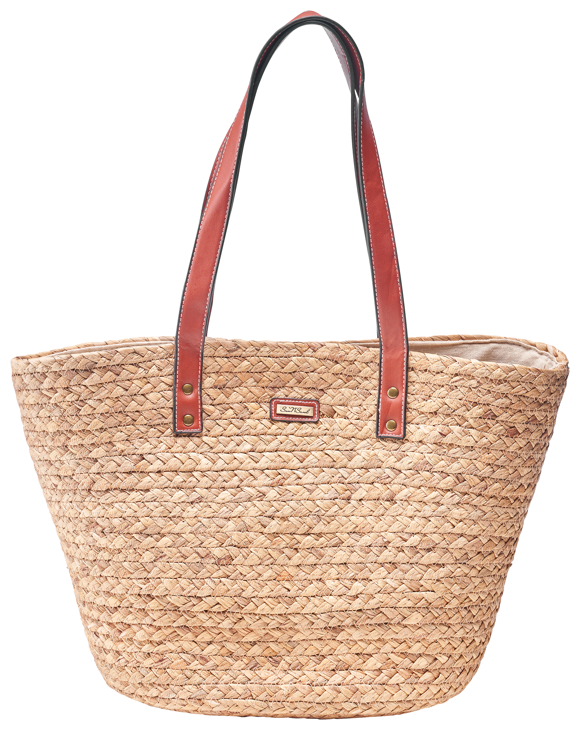 Sun 'N' Sand Natural Tight-Woven Seagrass Shoulder Tote