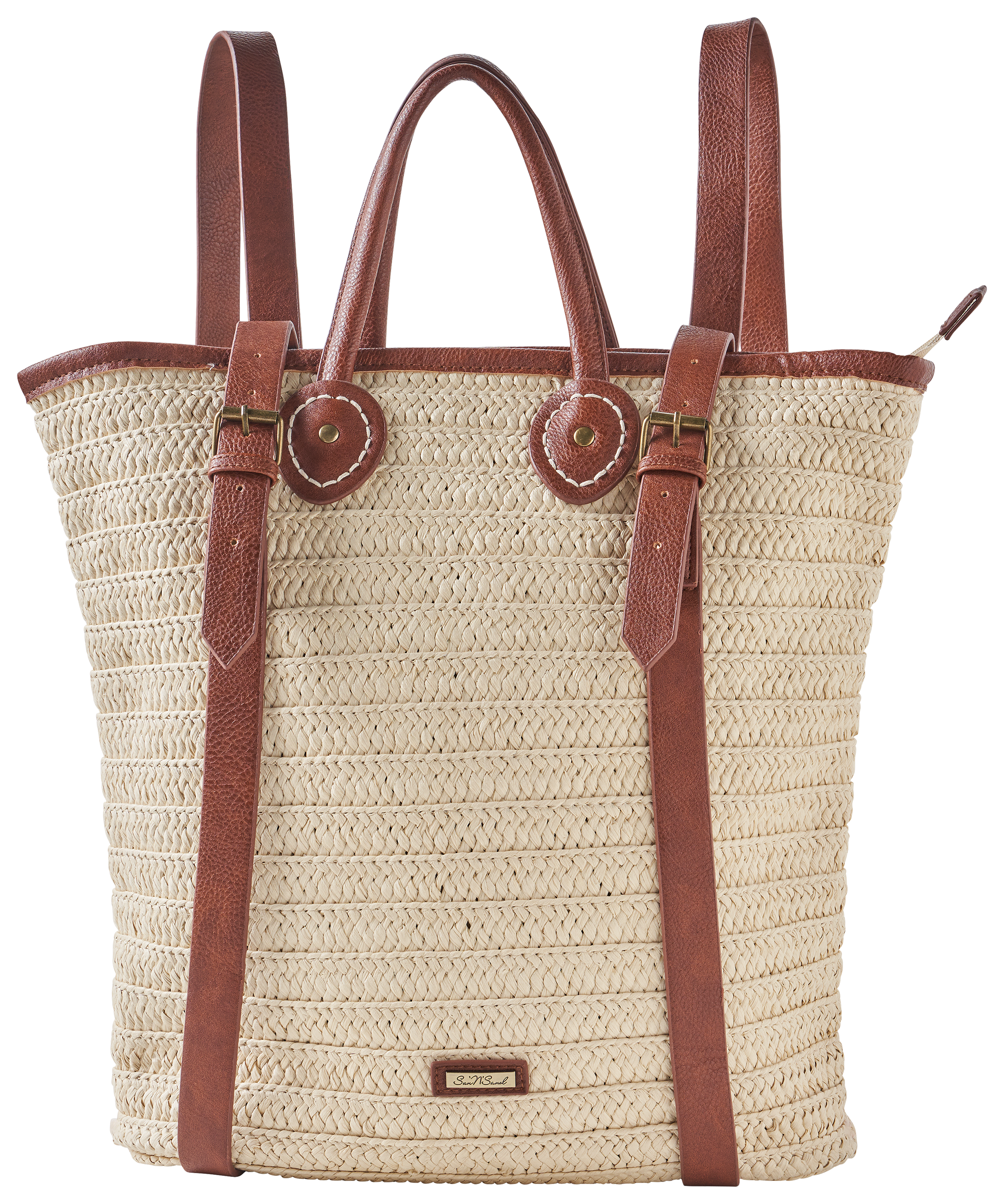 Image of Sun 'N' Sand Natural Backpack Tote