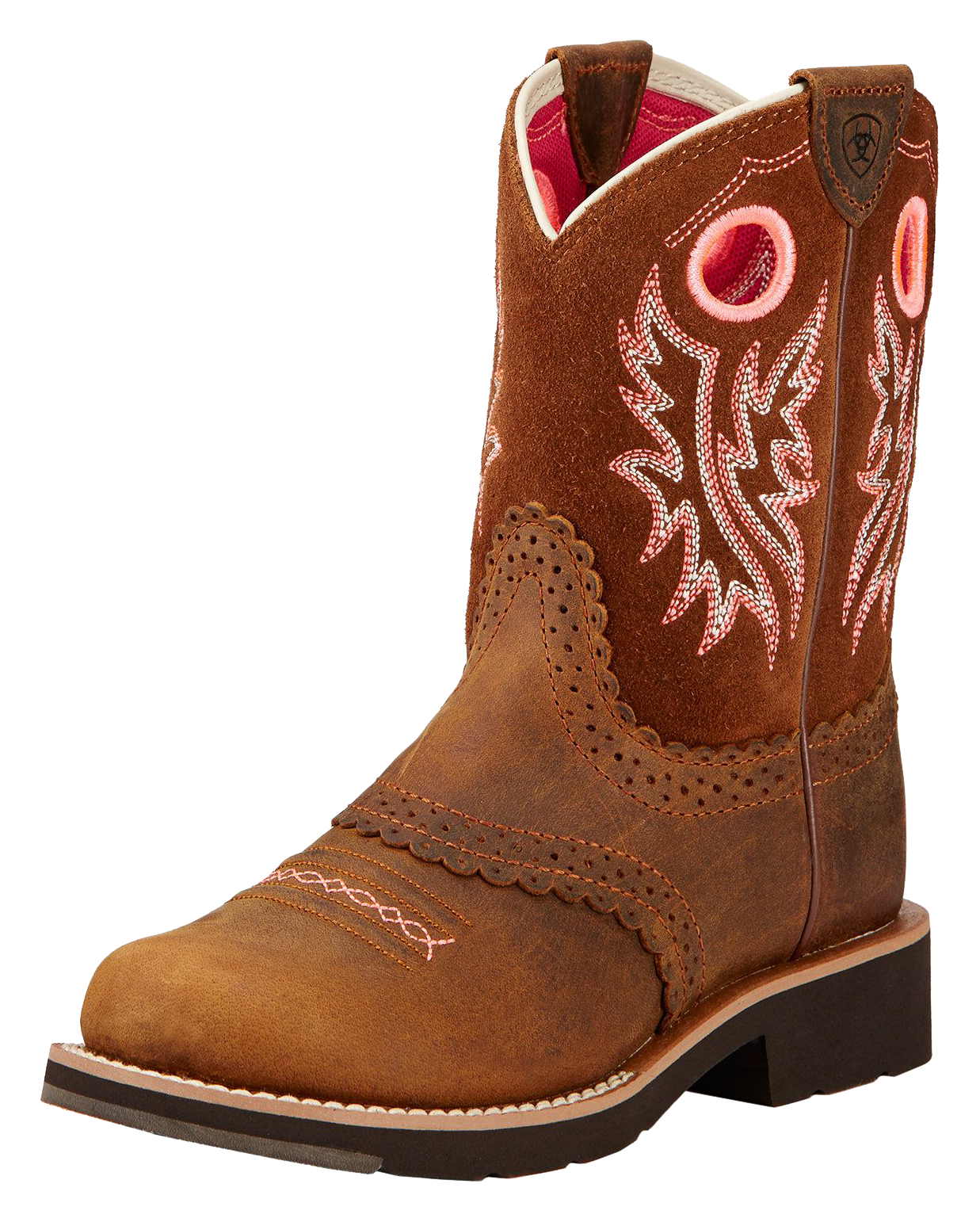 Ariat Fatbaby Cowgirl Western Boots for Toddlers - Powder Brown - 8.5 Toddler