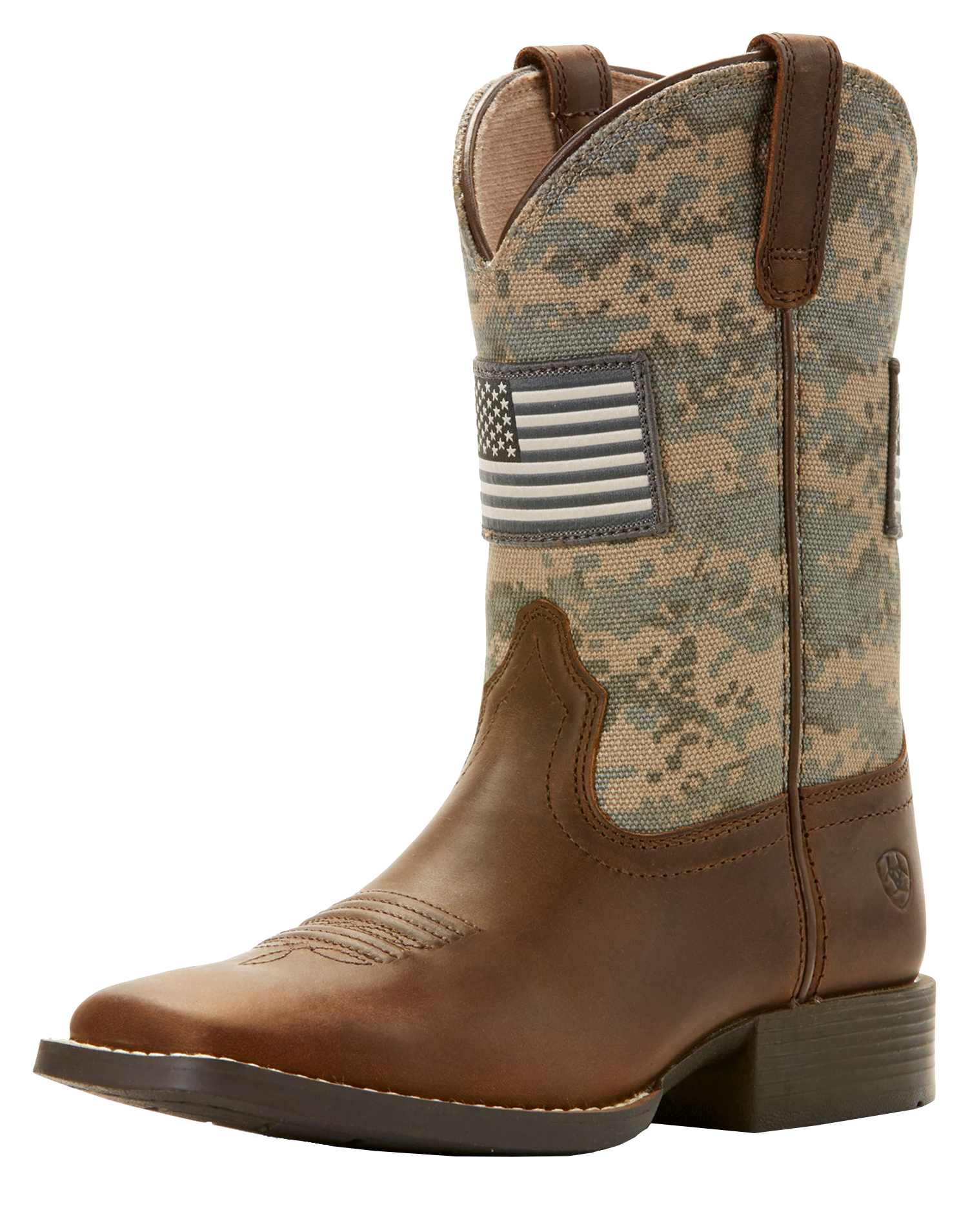 Image of Ariat Patriot Boots for Kids - Distressed Brown - 6 Kids