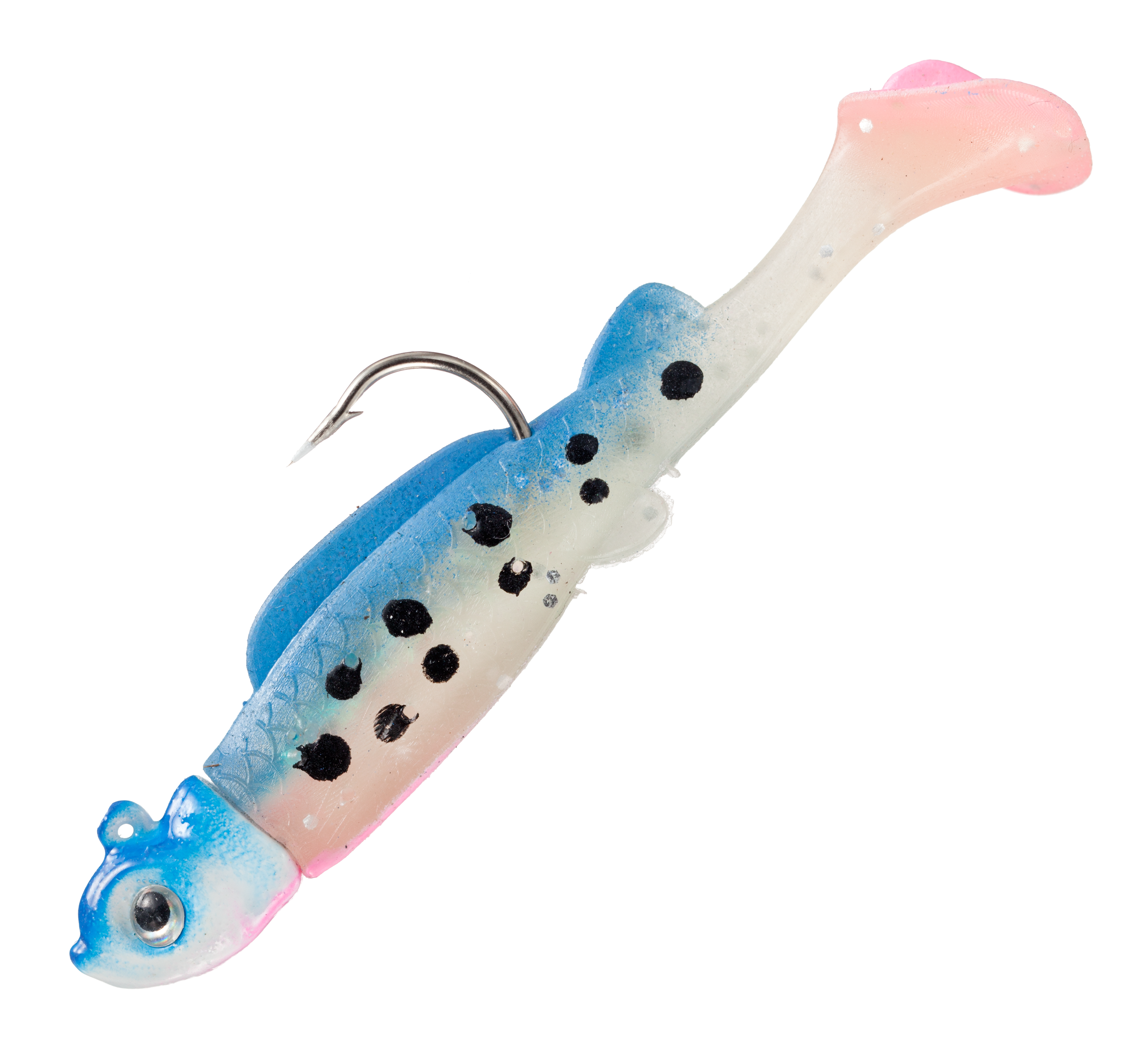 Bass Pro Shops Crappie Maxx Paddle Tail Minnow Jig 2-Pack - Rainbow Trout - 1-1/2