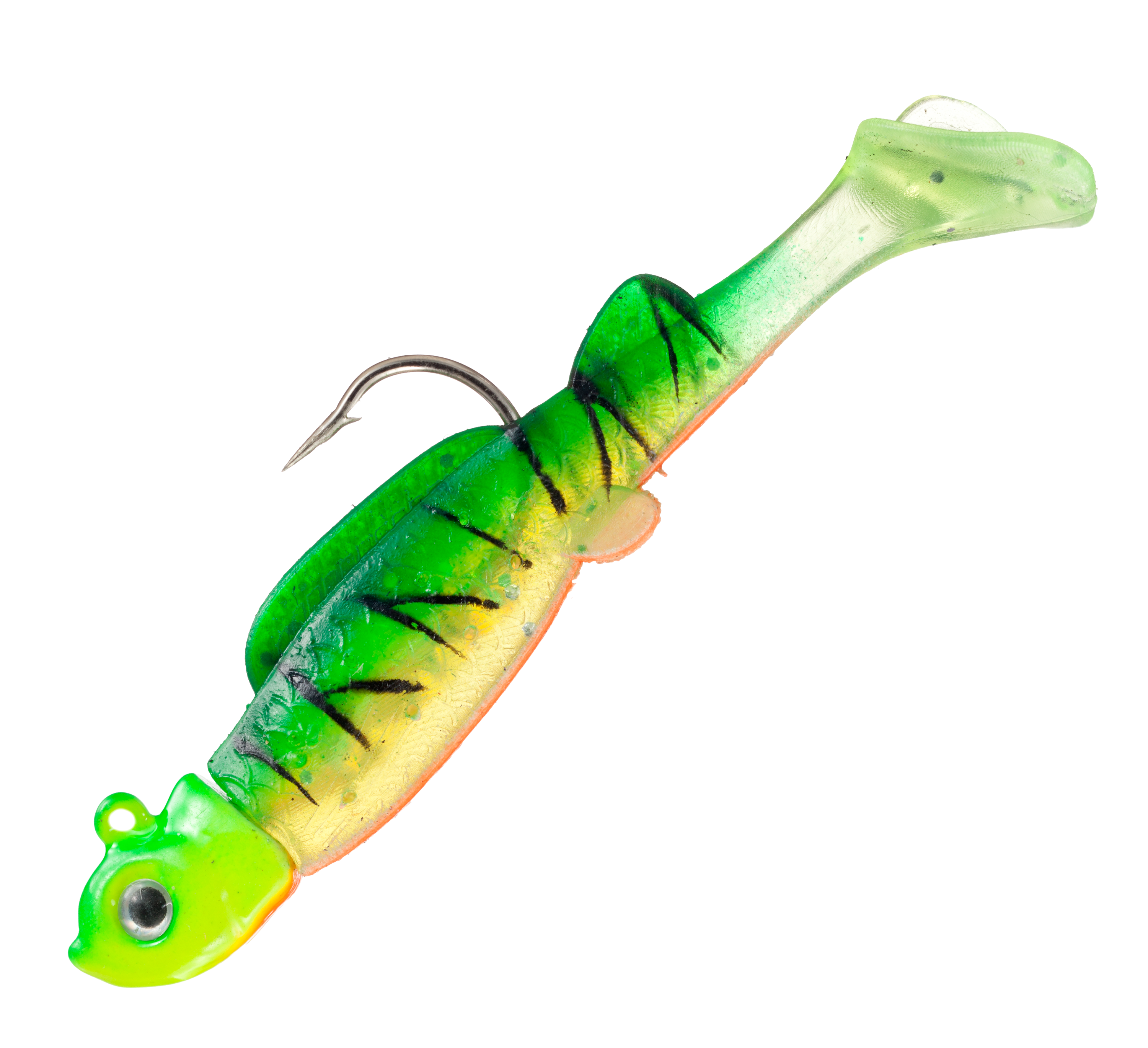 Bass Pro Shops Crappie Maxx Paddle Tail Minnow Jig 2-Pack - Firetiger - 2
